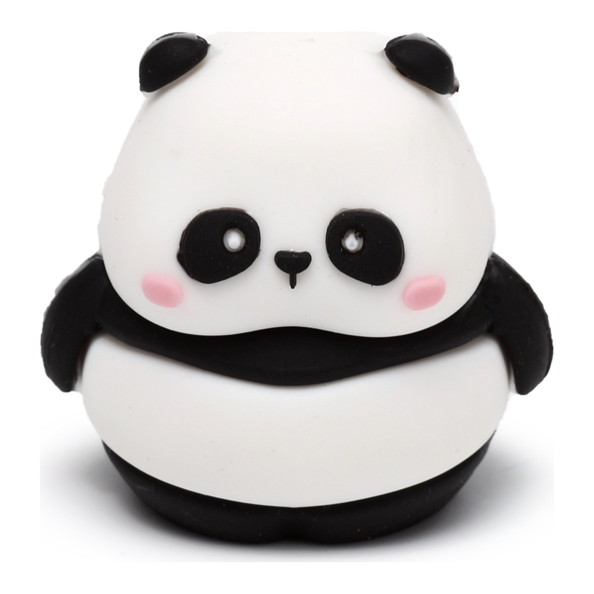 Gomme et taille-crayon panda de face