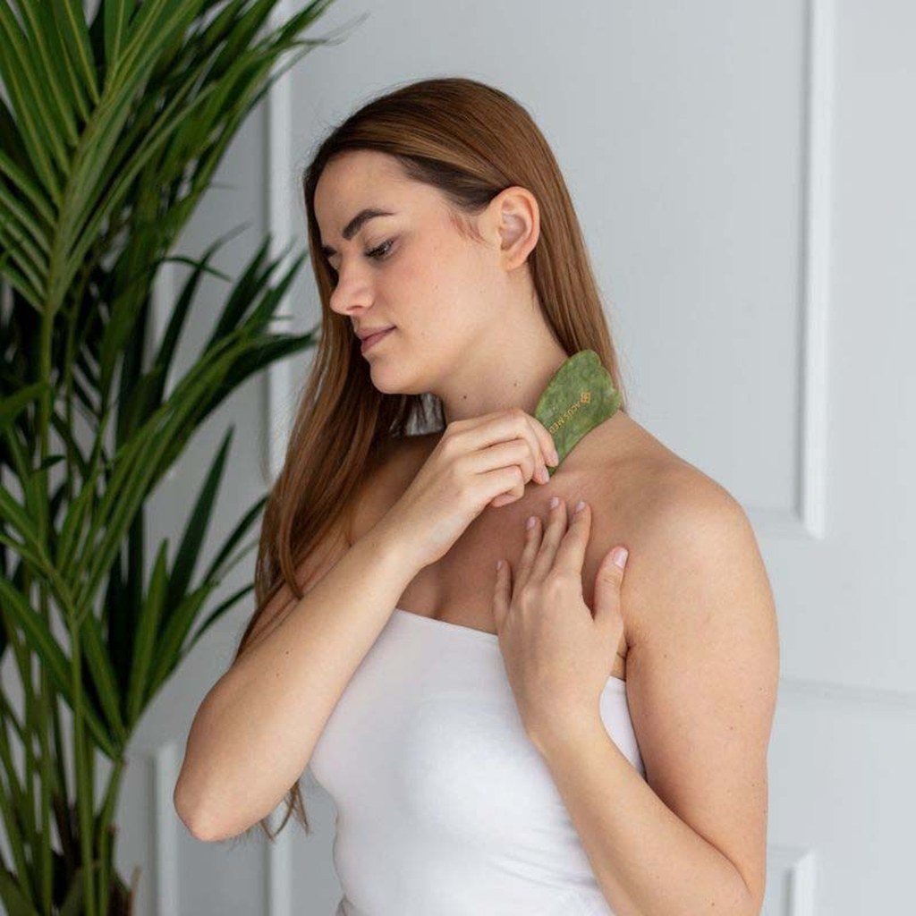 Gua Sha Jade-Massageplatte