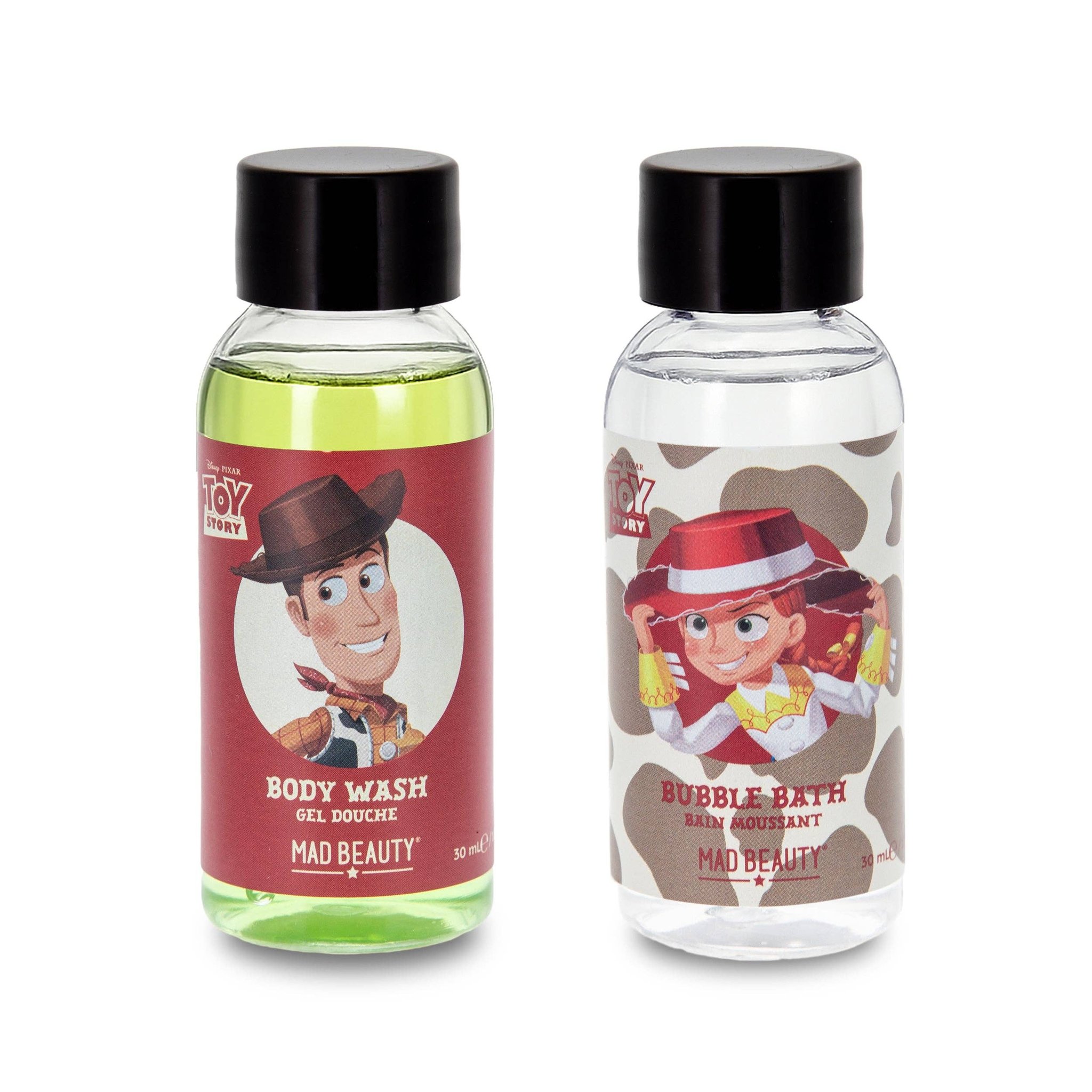 Duschgel mit Woody und Schaumbad mit Jessie aus dem Toy Story Adventskalender