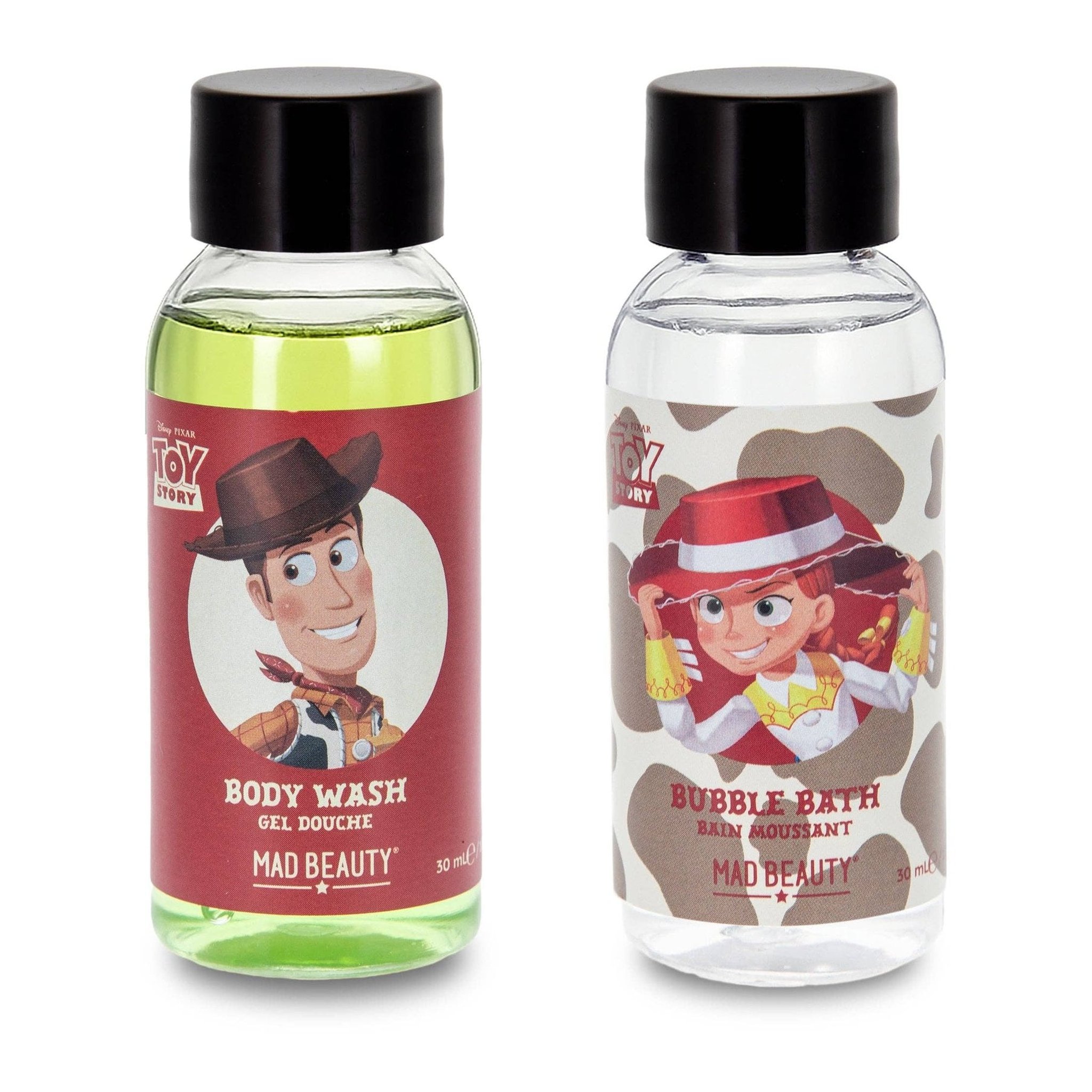Duschgel mit Woody und Schaumbad mit Jessie aus dem Toy Story Adventskalender