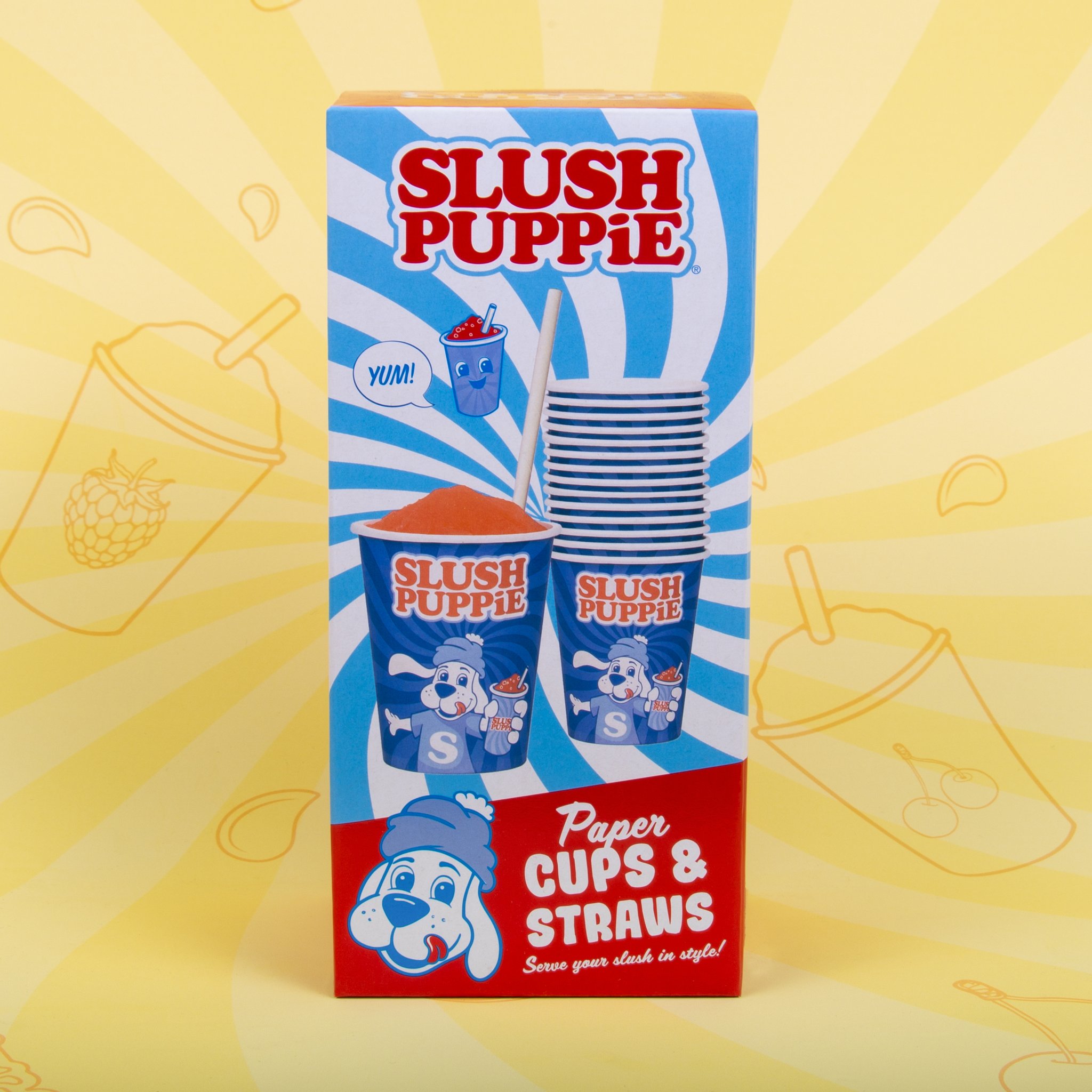 Set gobelets et pailles Slush Puppie — emballage vue de face