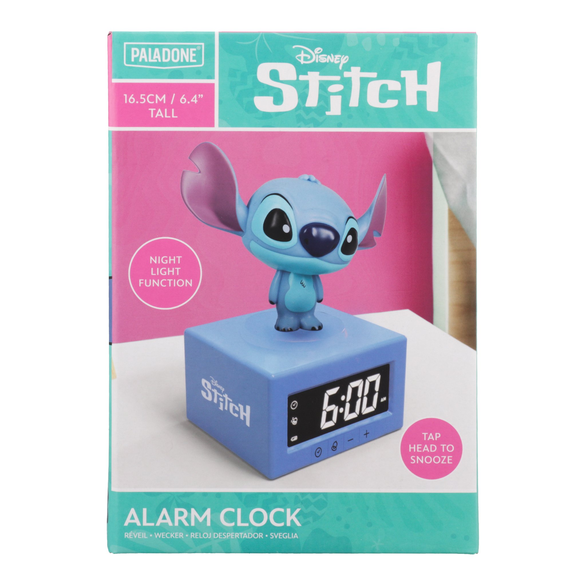 Verpackung des Stitch-Weckers mit Sichtfenster