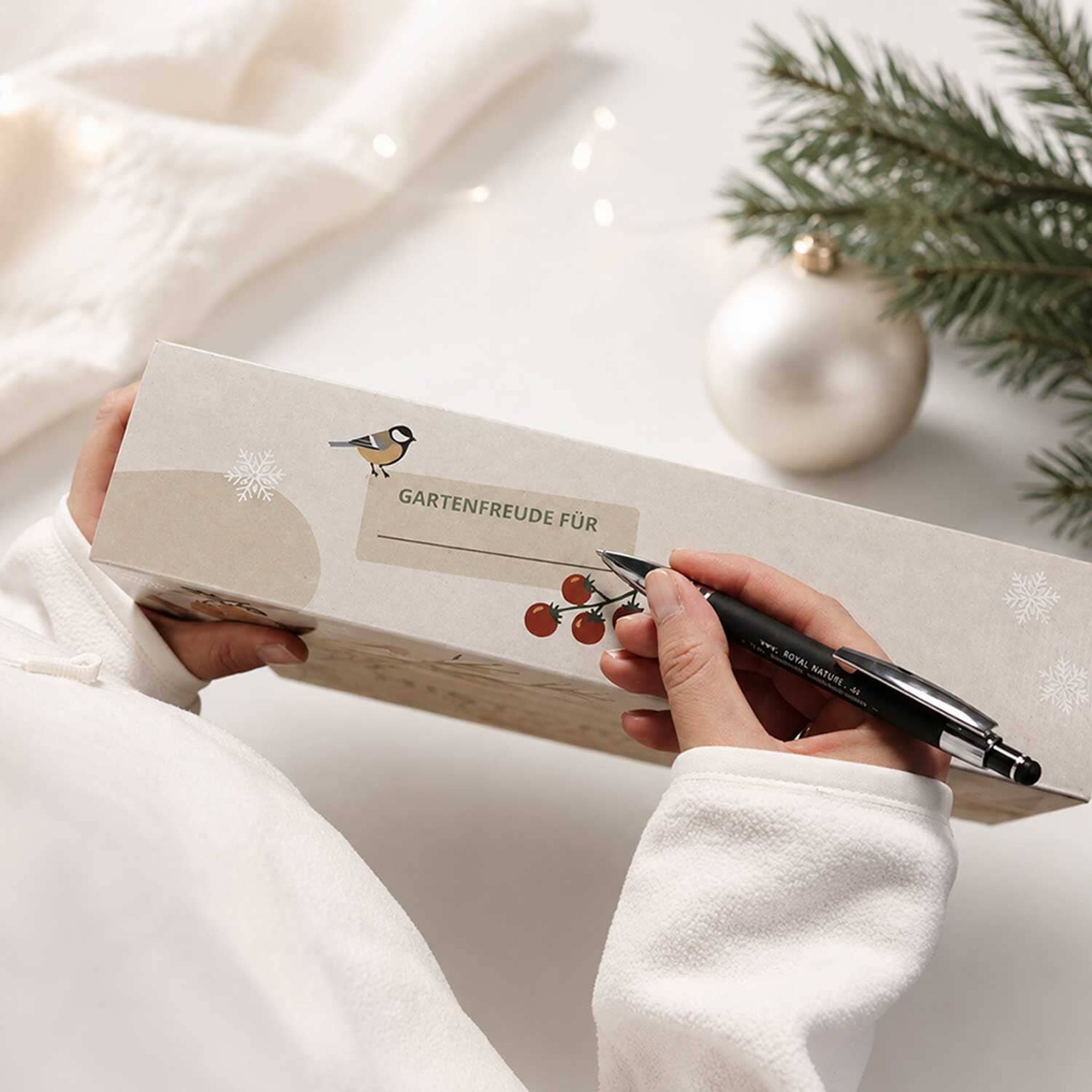 Inscription d'un prénom dans le champ cadeau du calendrier de l'Avent de semences