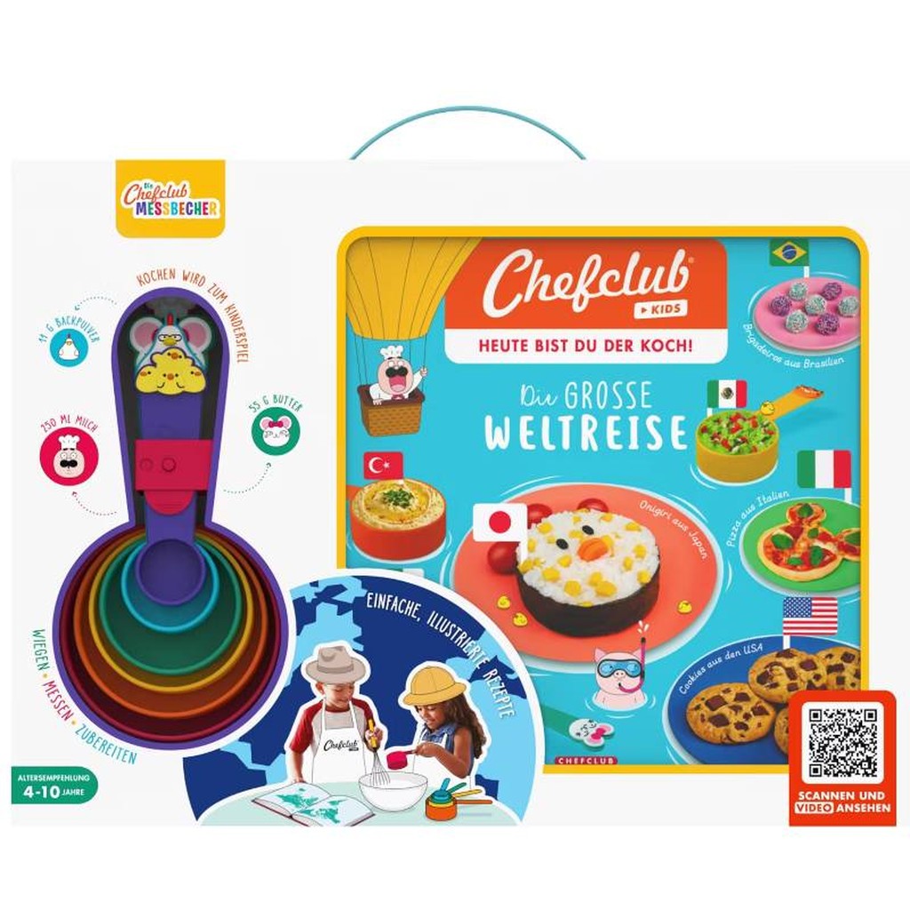 Set Rezeptebuch Die grosse Weltreise mit den Chefclub Messbechern