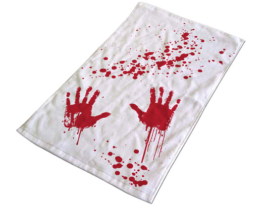 Blood Bath Bloody Hand Towel