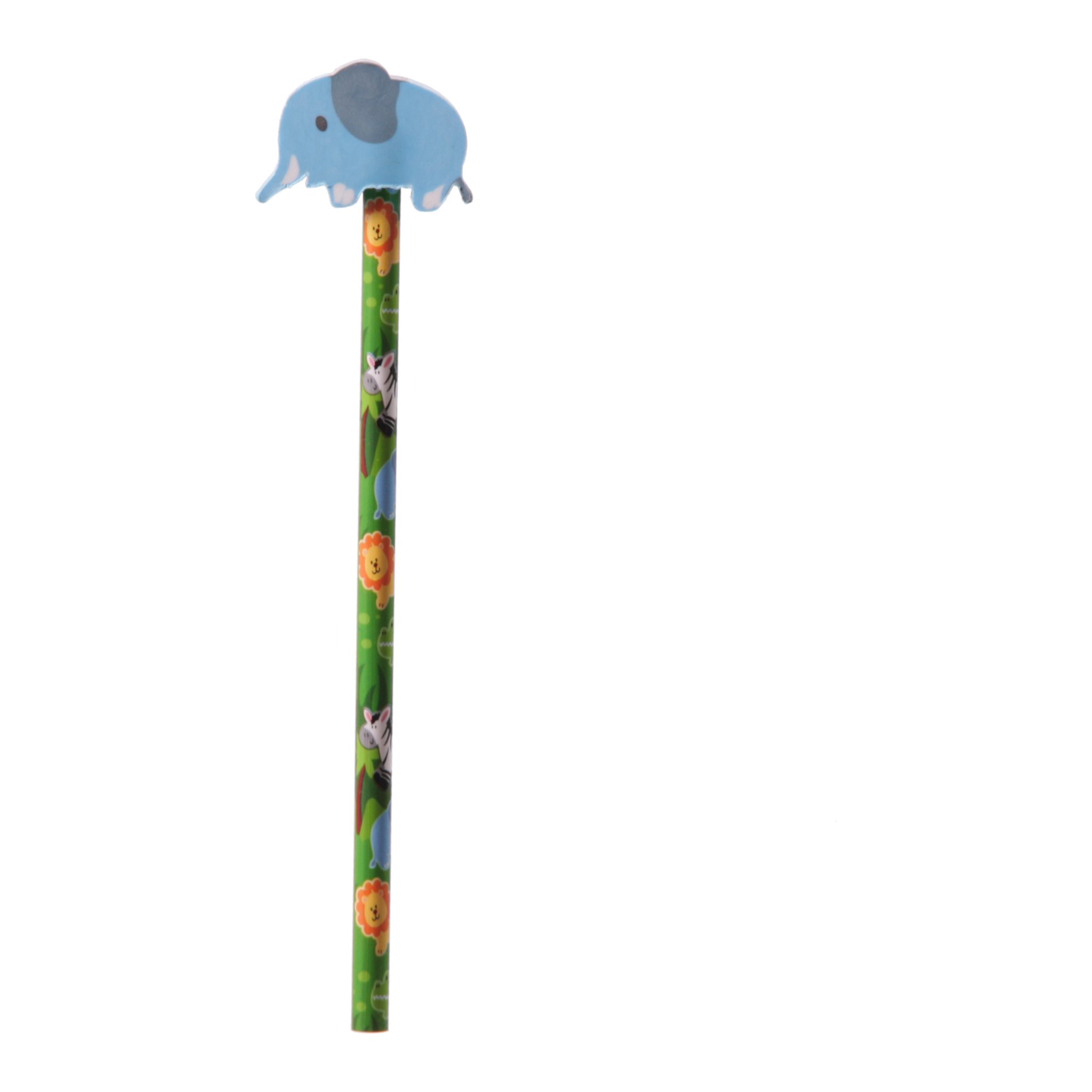 Crayon avec gomme elephant et motif jungle