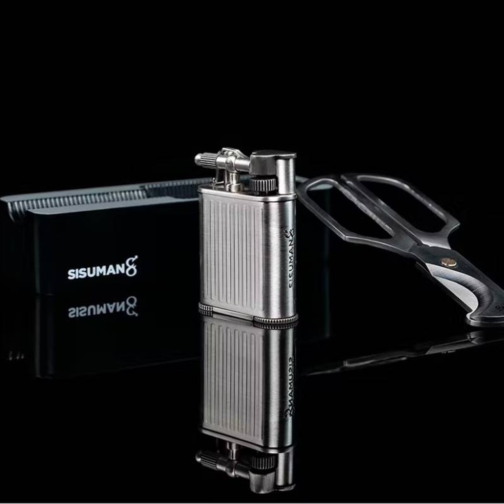 Zigarren-Zubehörset &ndash; Feueranzünder, Zigarrenschere und Aluminium-Aschenbecher