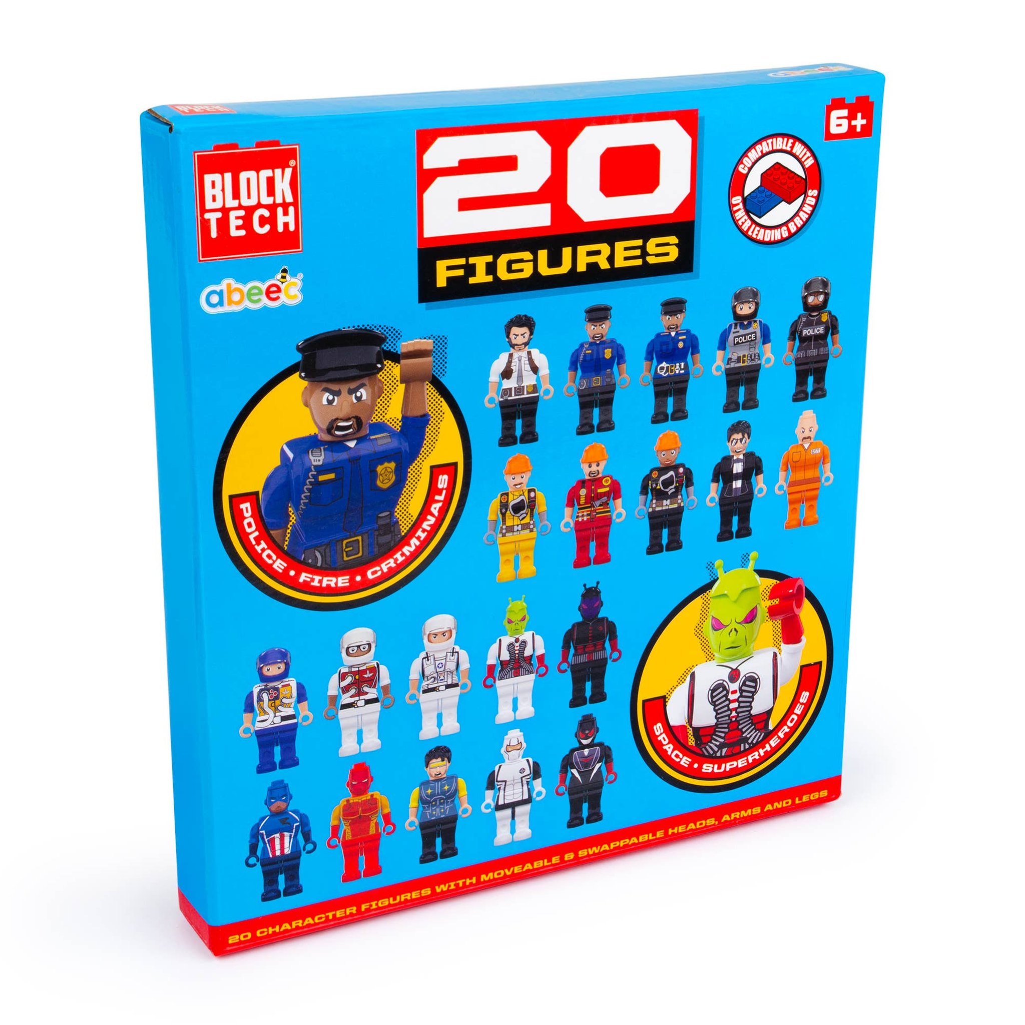 Klemmbaustein-Figuren 20er-Set Block Tech – Verpackung Vorderseite