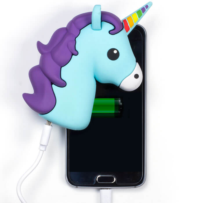 Chargeur Externe pour Smartphone - Émoticône Licorne