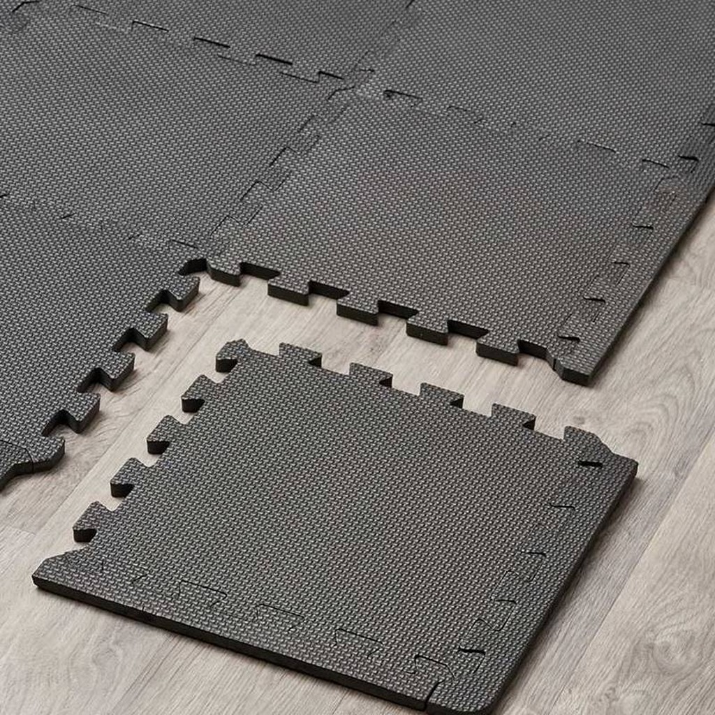 Schwarze EVA-Puzzlematten &ndash; 20-teiliges Set