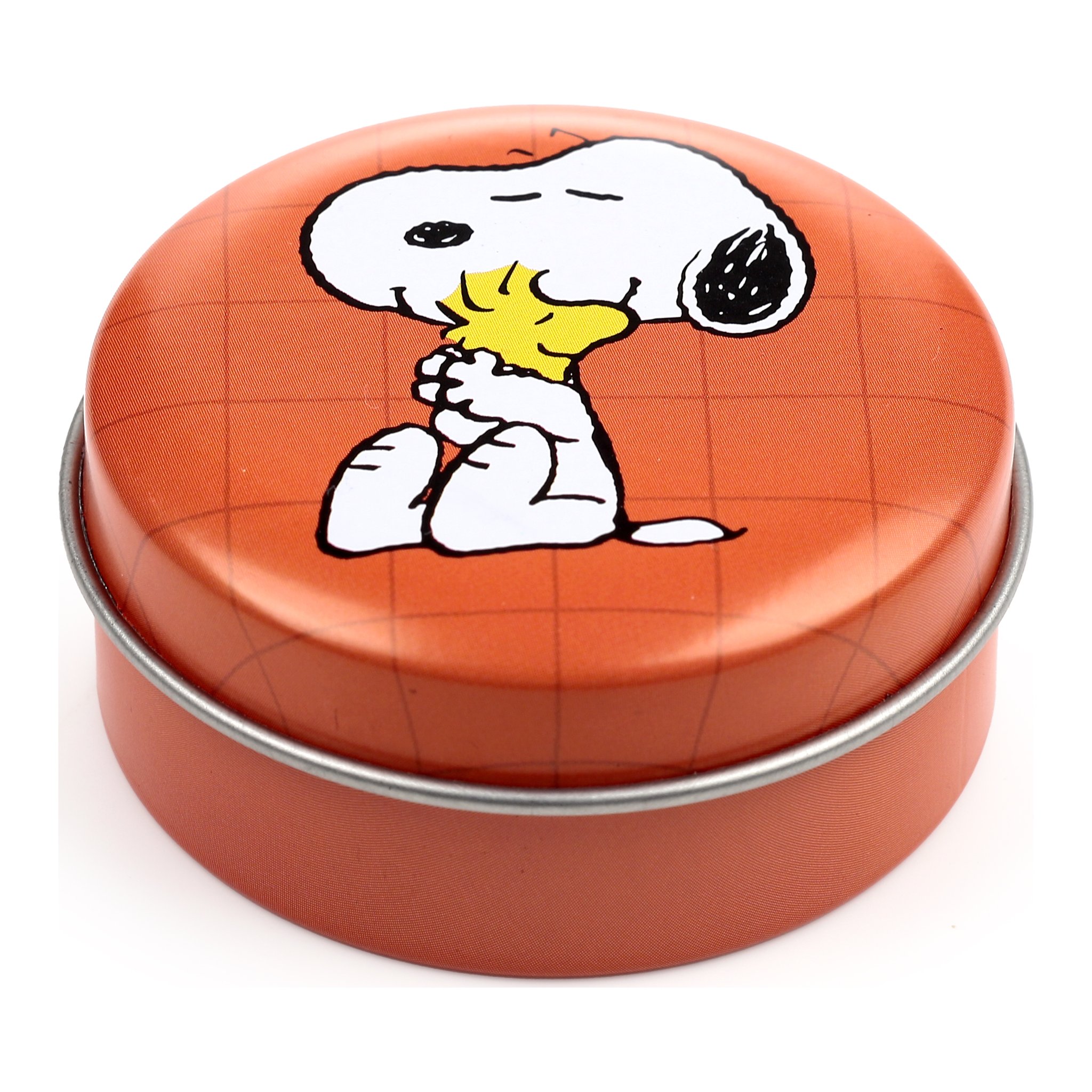 Oranges Snoopy-Doeschen geschlossen mit Snoopy und Woodstock