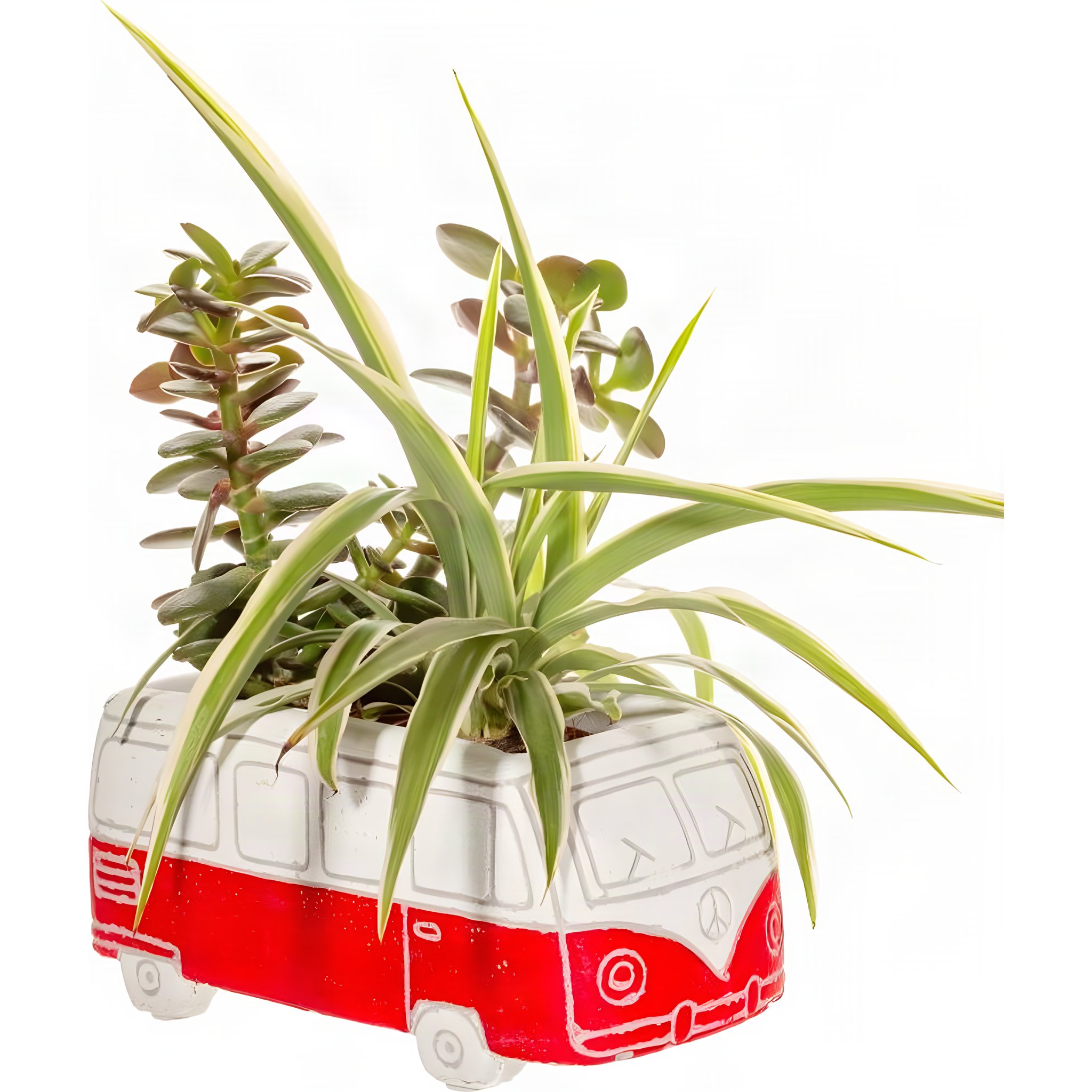 Vaso per Piante Camper Vintage Rosso