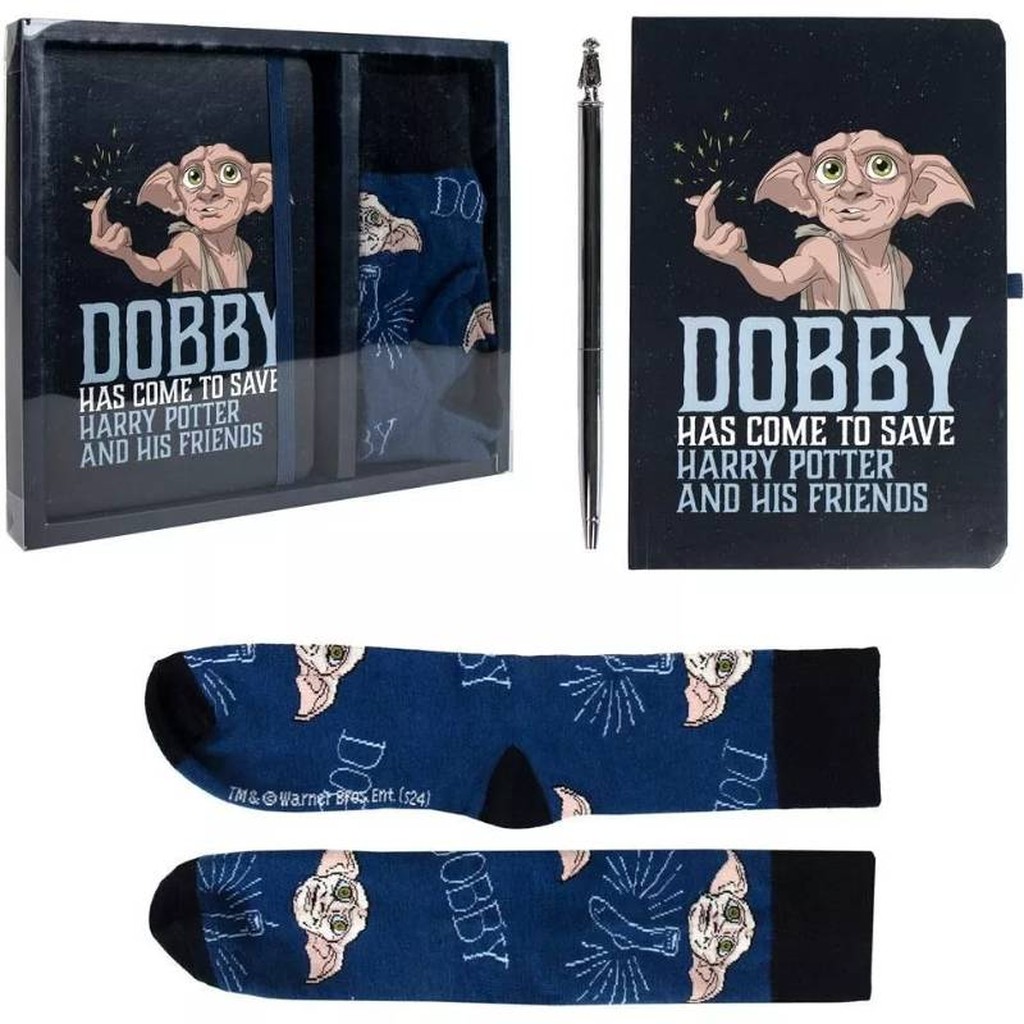 Harry Potter Dobby Socken &amp; Notizbuch-Set
