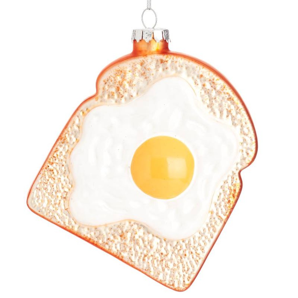Weihnachtskugel Toast mit Ei von Sass and Belle