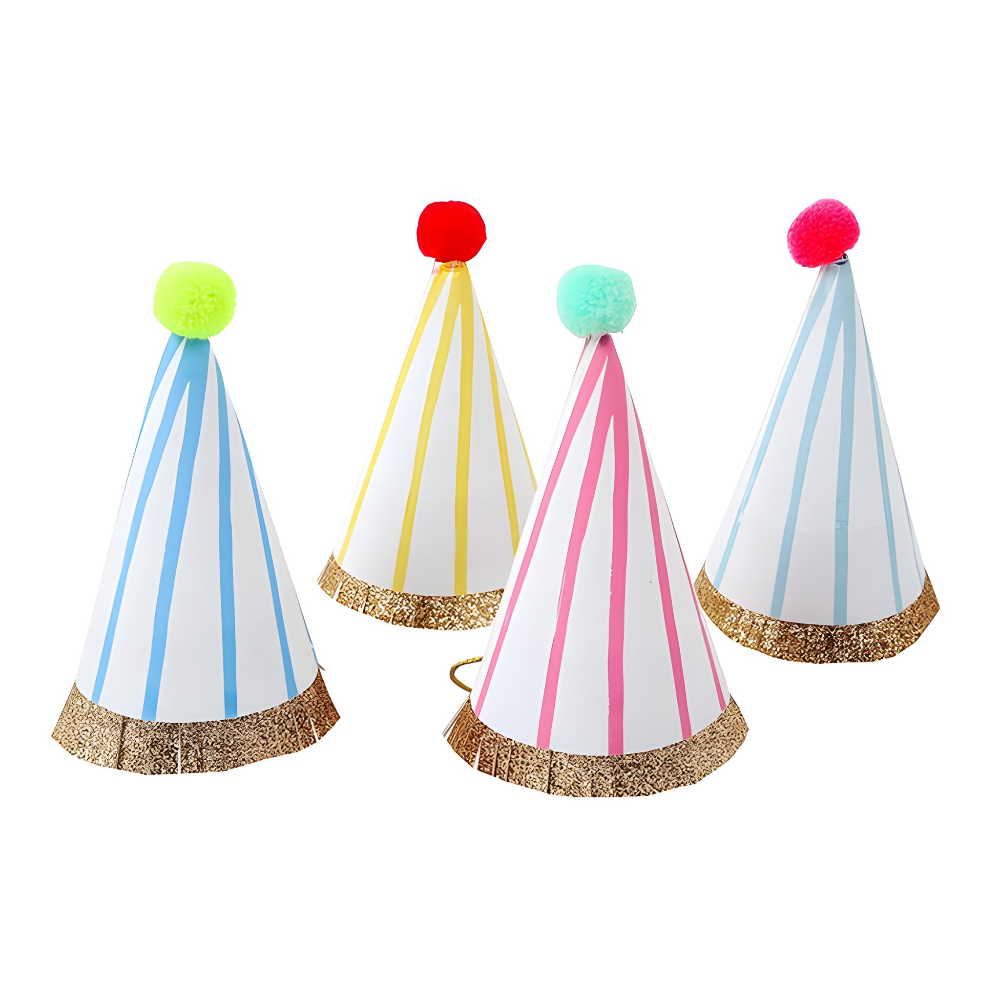 6 Mini Partyhüte — einzelne Modelle