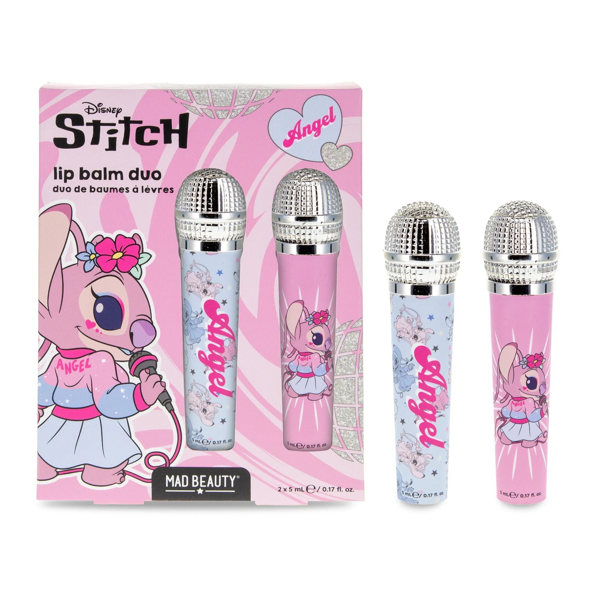 Confezione del duo accanto ai due tubetti rosa e azzurro