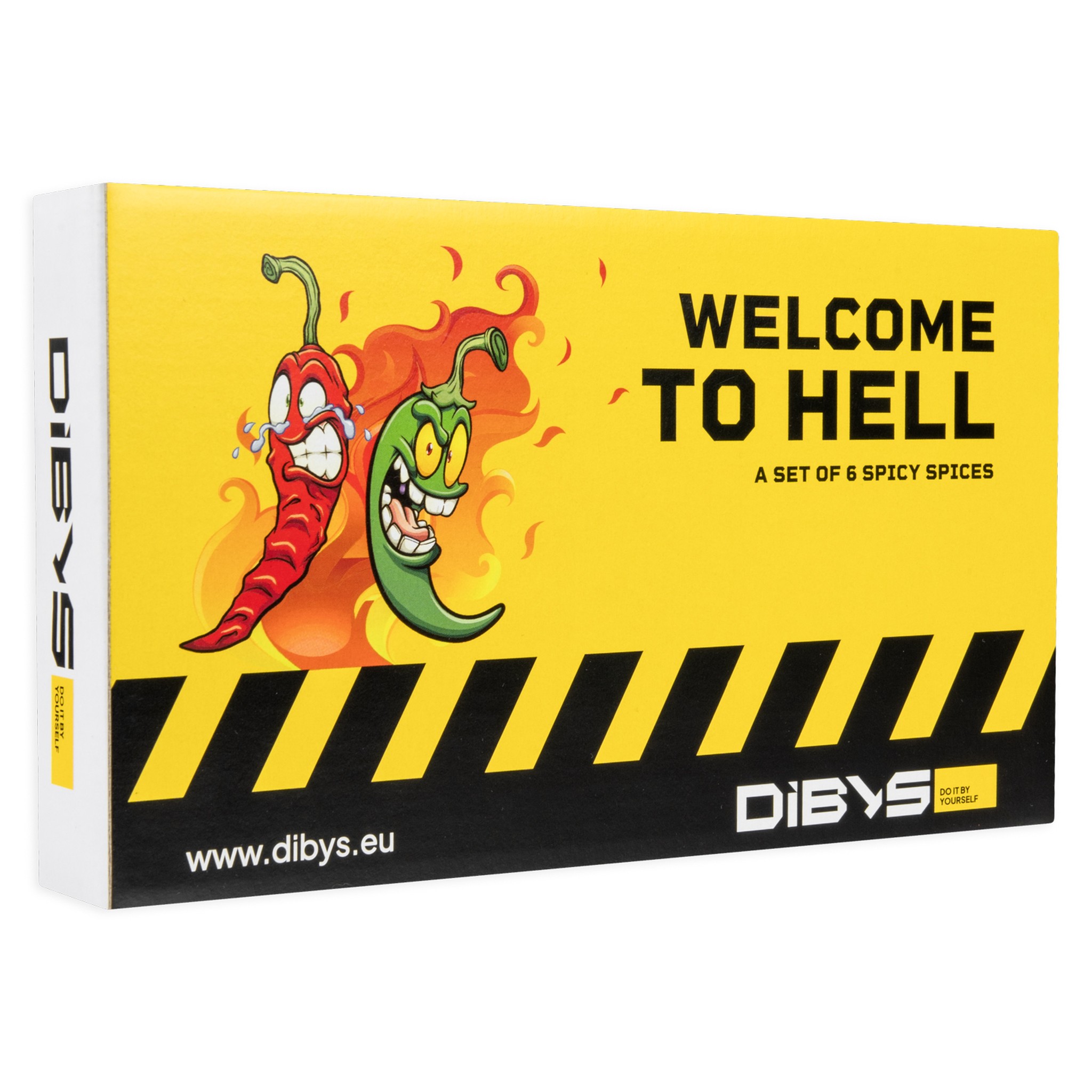 Welcome to Hell Chili Gift Set packaging by DIBYS