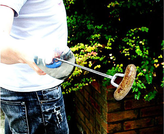 Grillzange als Grill Schwert bzw. Degen