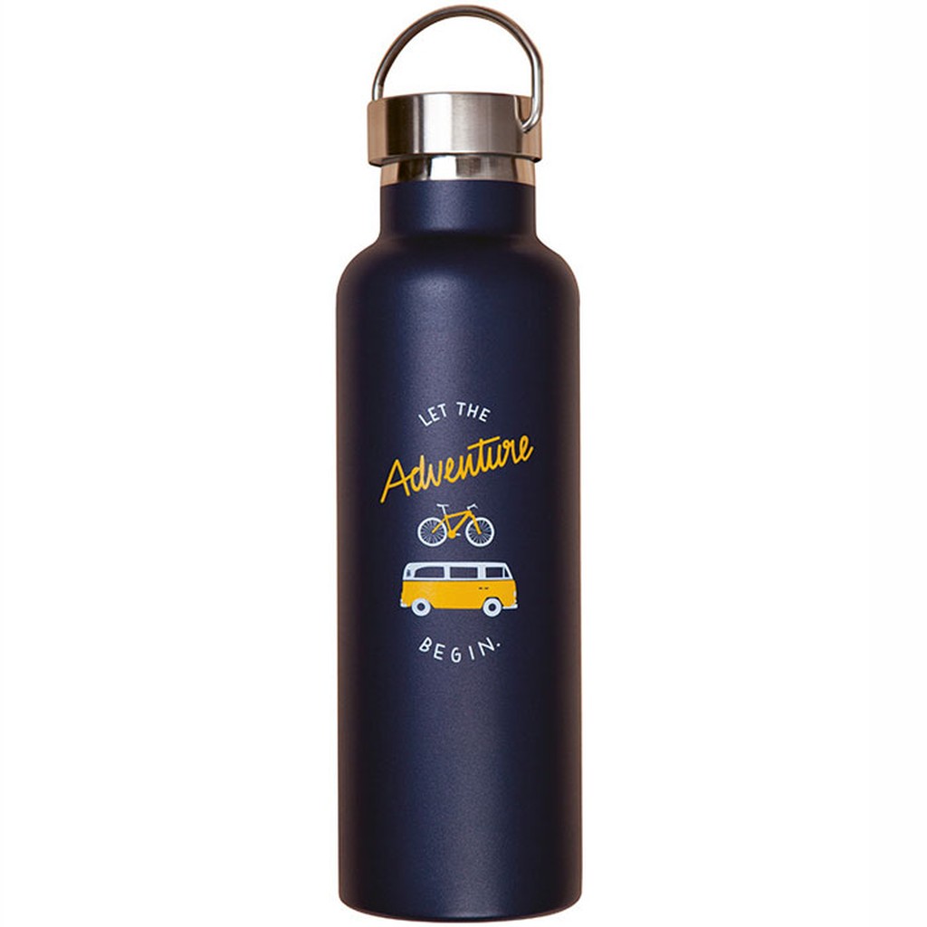 Isolierte Edelstahlflasche Let the Adventure Begin von roadtyping