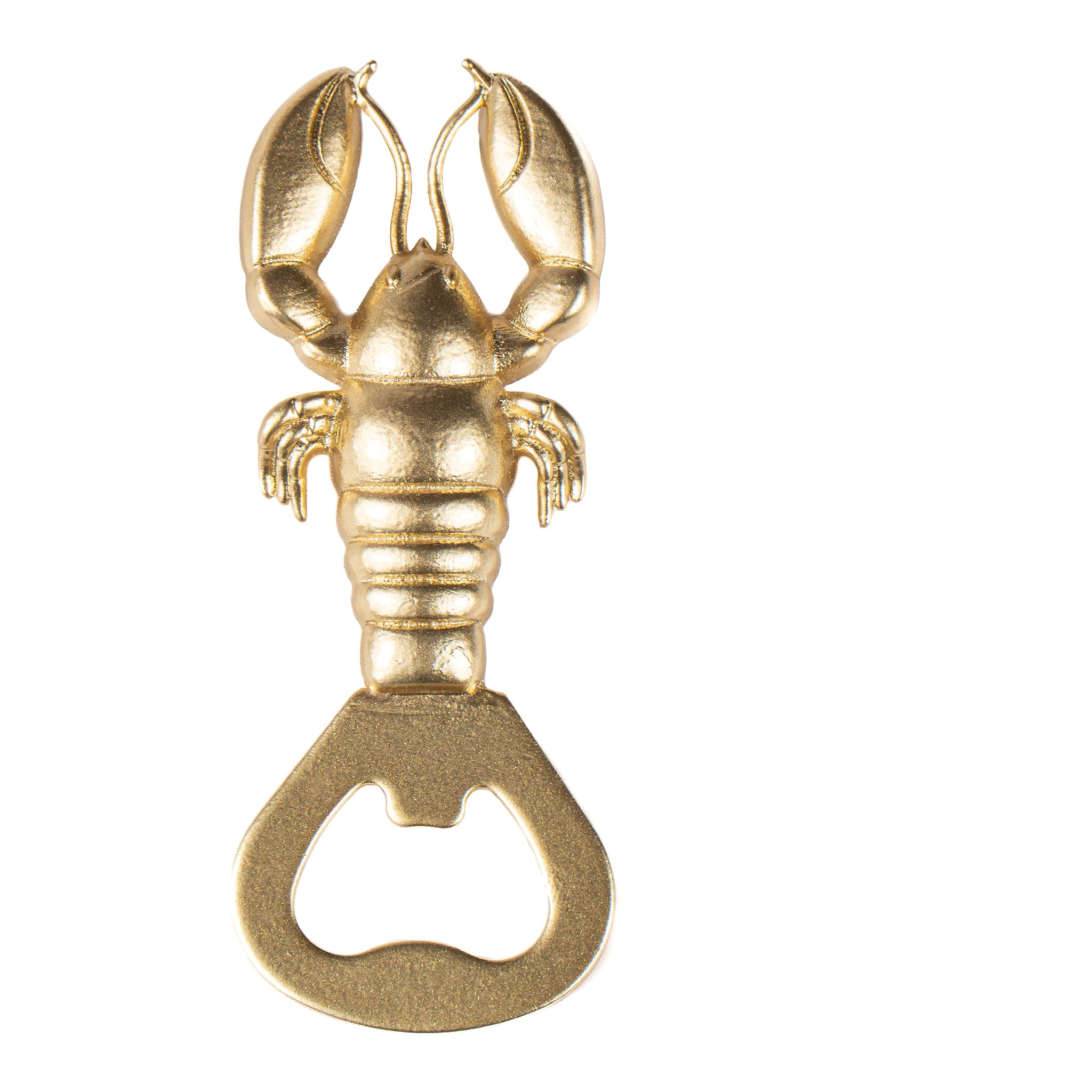 Décapsuleur homard Sass & Belle, homard doré en métal, détouré