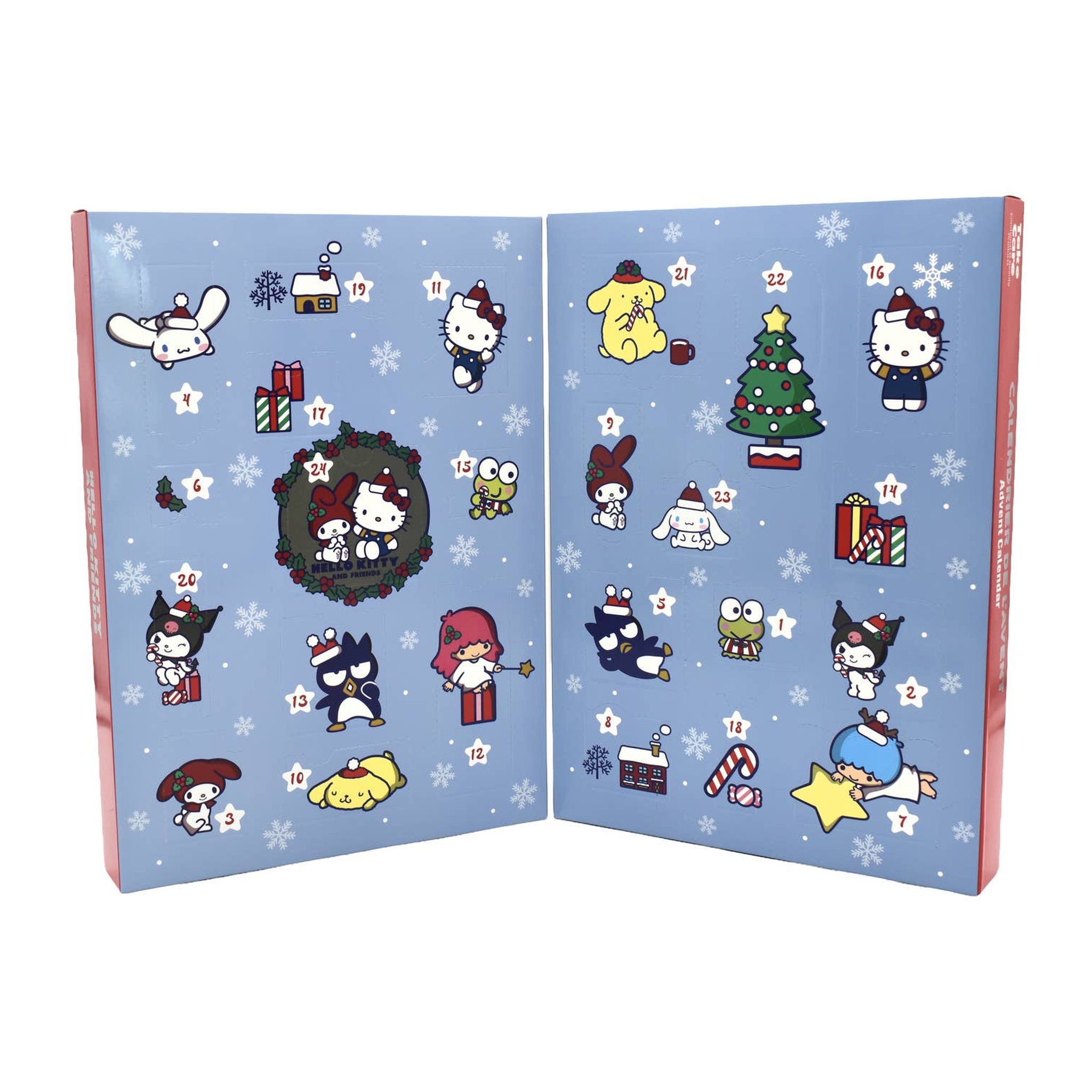 Calendario dell'Avvento beauty Hello Kitty & Friends aperto con 24 caselle e personaggi Sanrio