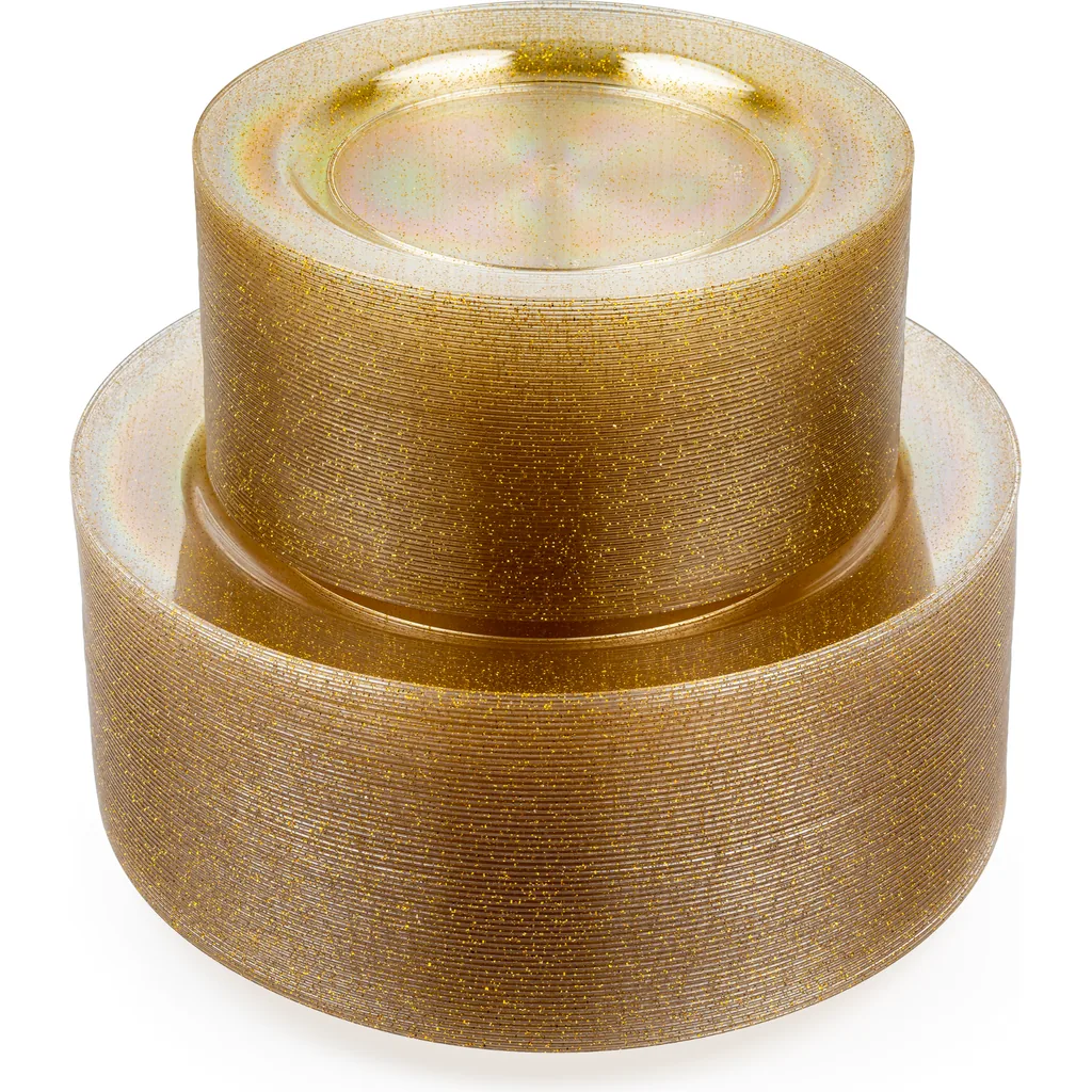 Wiederverwendbare Gold-Teller