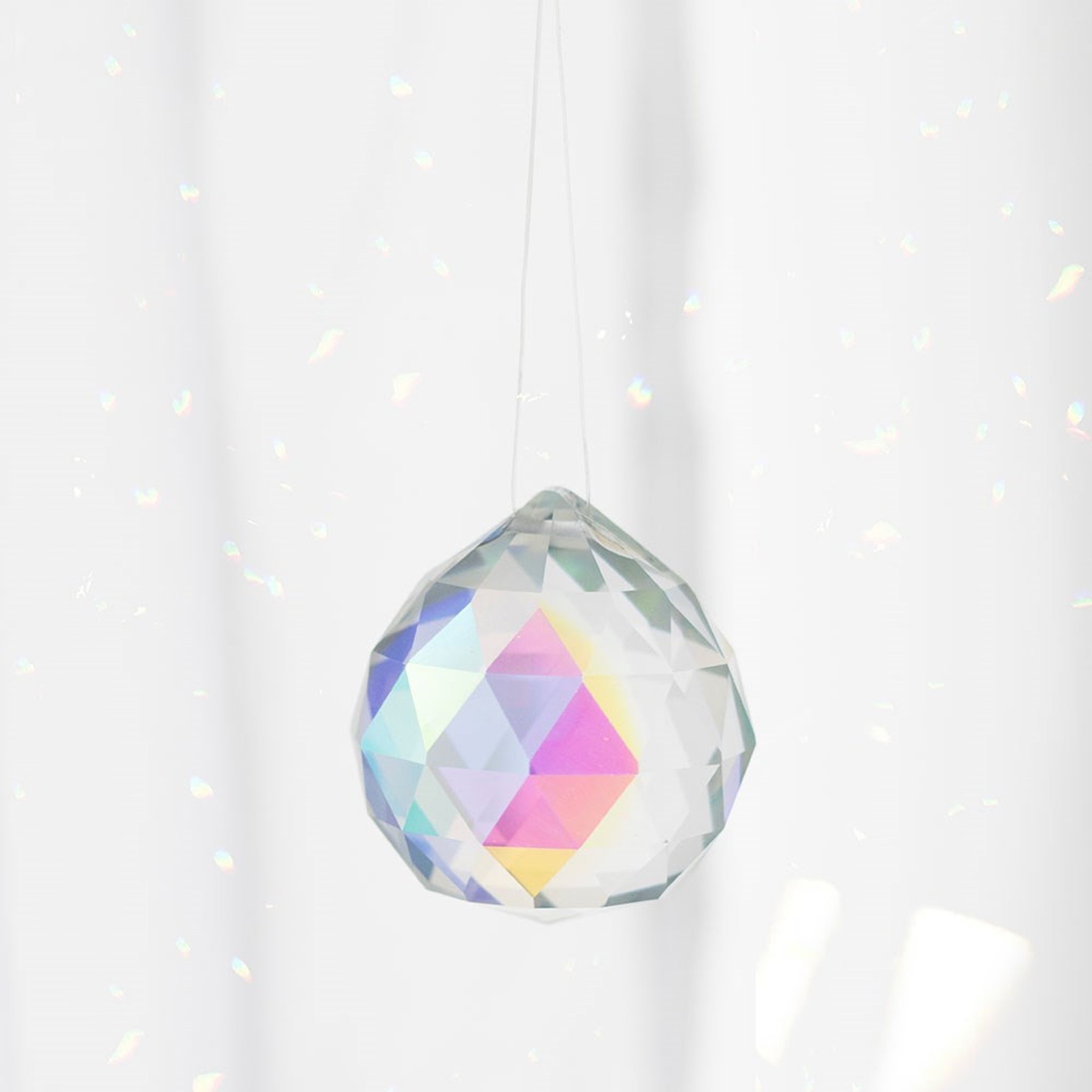 Aura Energy Regenbogen-Suncatcher Kristallprisma Frontansicht
