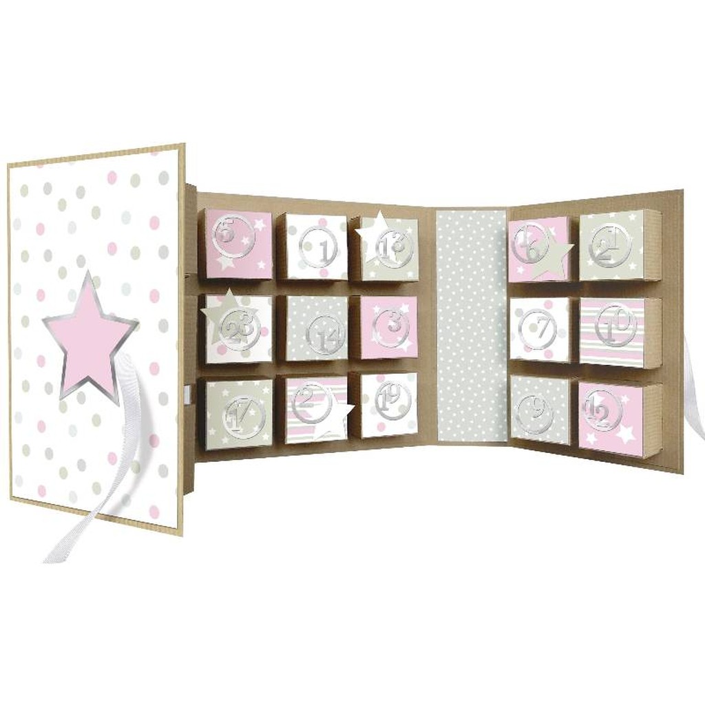 Bastelbogen Adventskalender Sterne