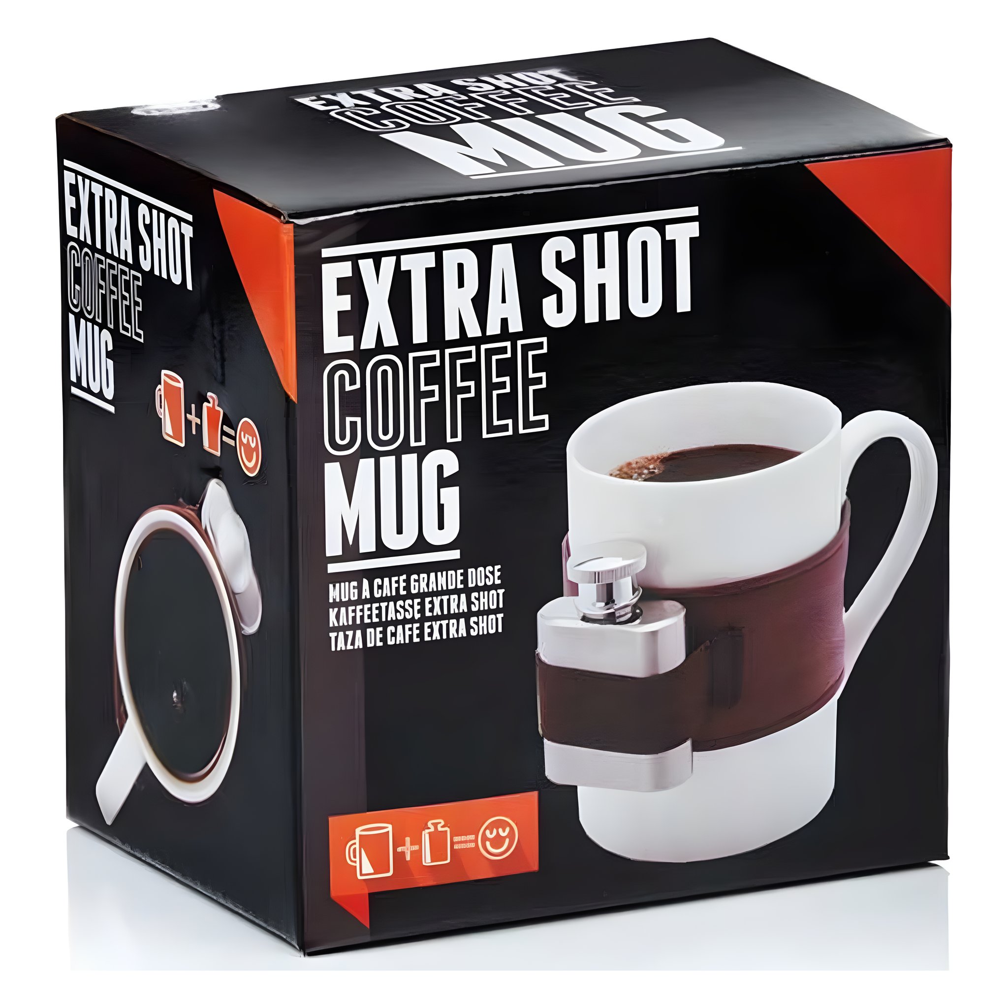 Tasse mit Flachmann
