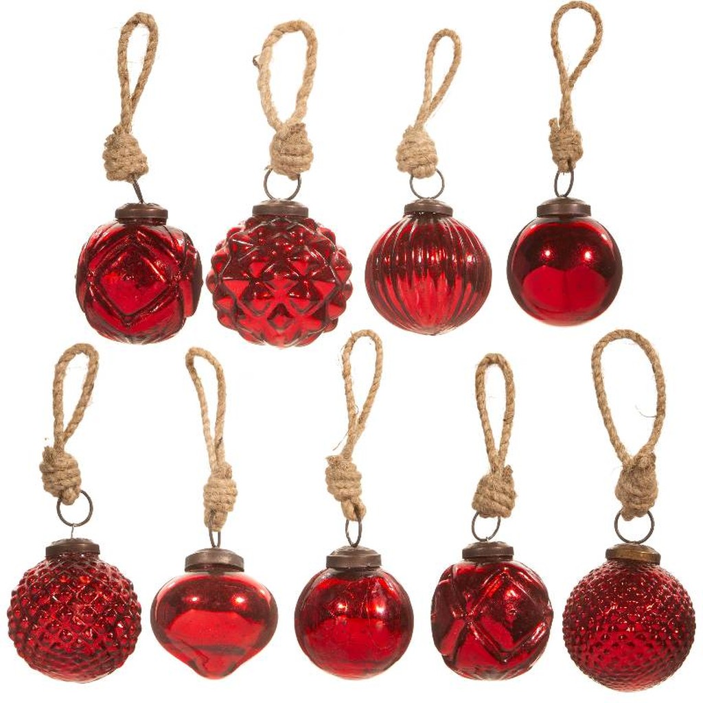 Mini-Weihnachtskugelset Rot von Sass and Belle