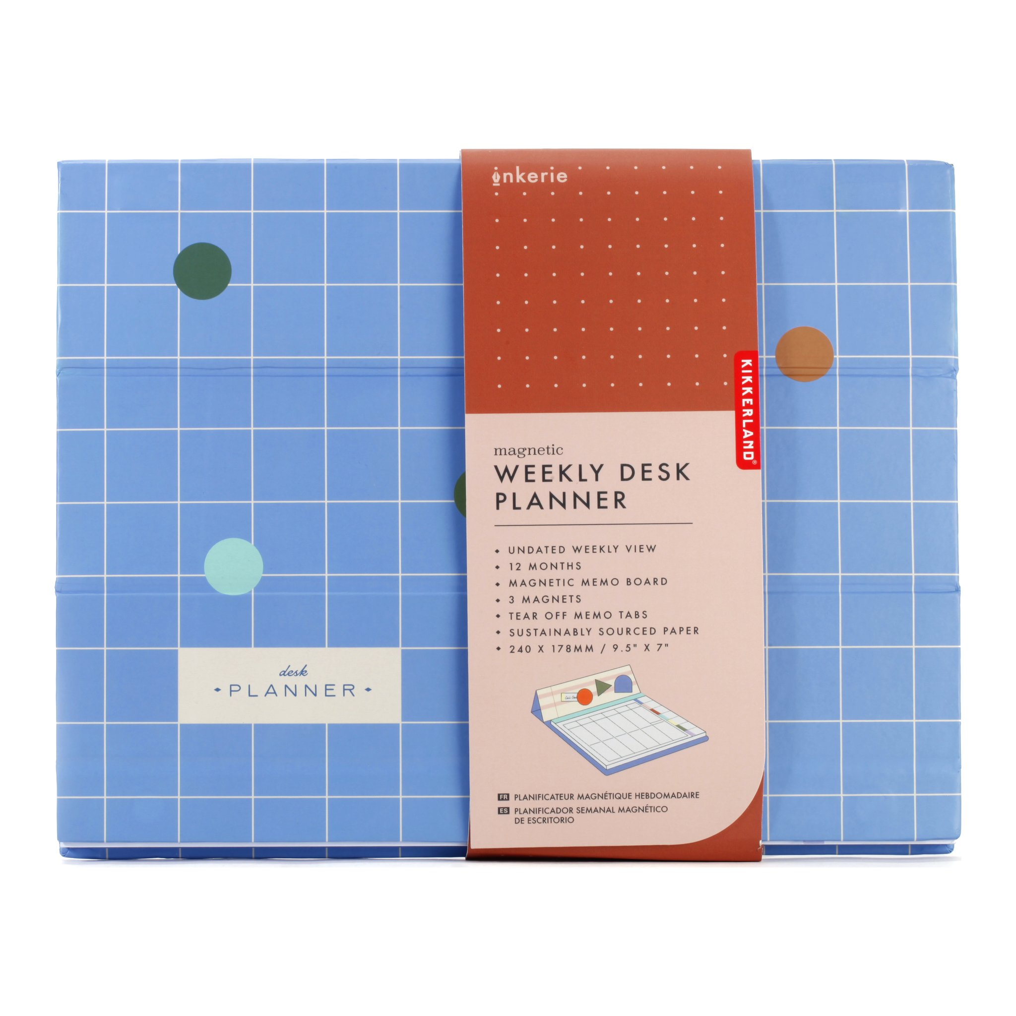 Wochenplaner mit Banderole «Magnetic Weekly Desk Planner» von Kikkerland