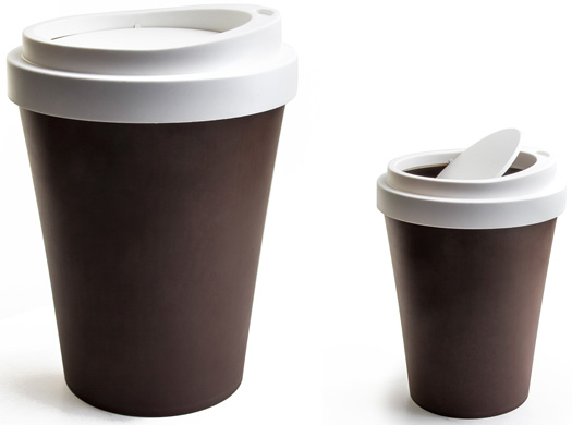 Mülleimer Kaffeebecher