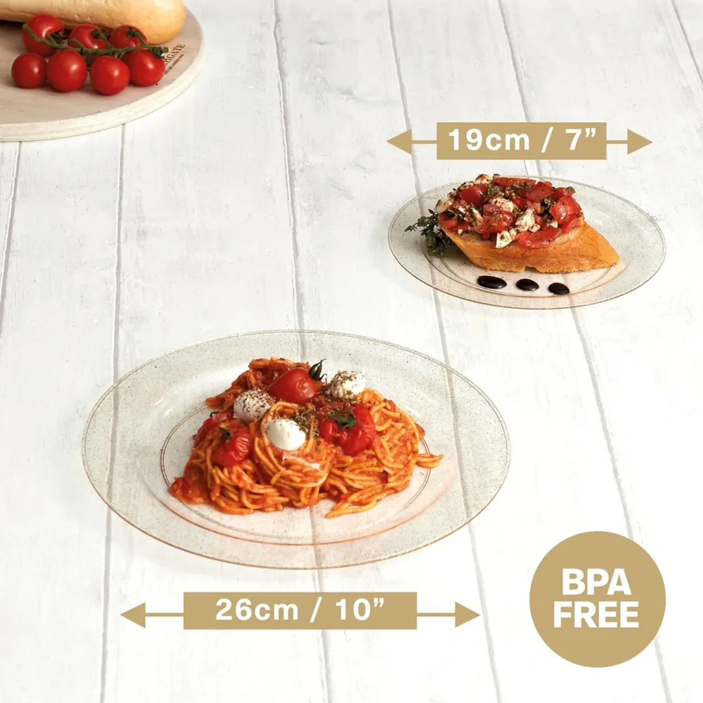 120 Wiederverwendbare Gold-Teller