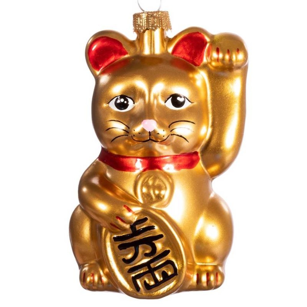 Glückskatze Weihnachtsbaumschmuck von Sass and Belle