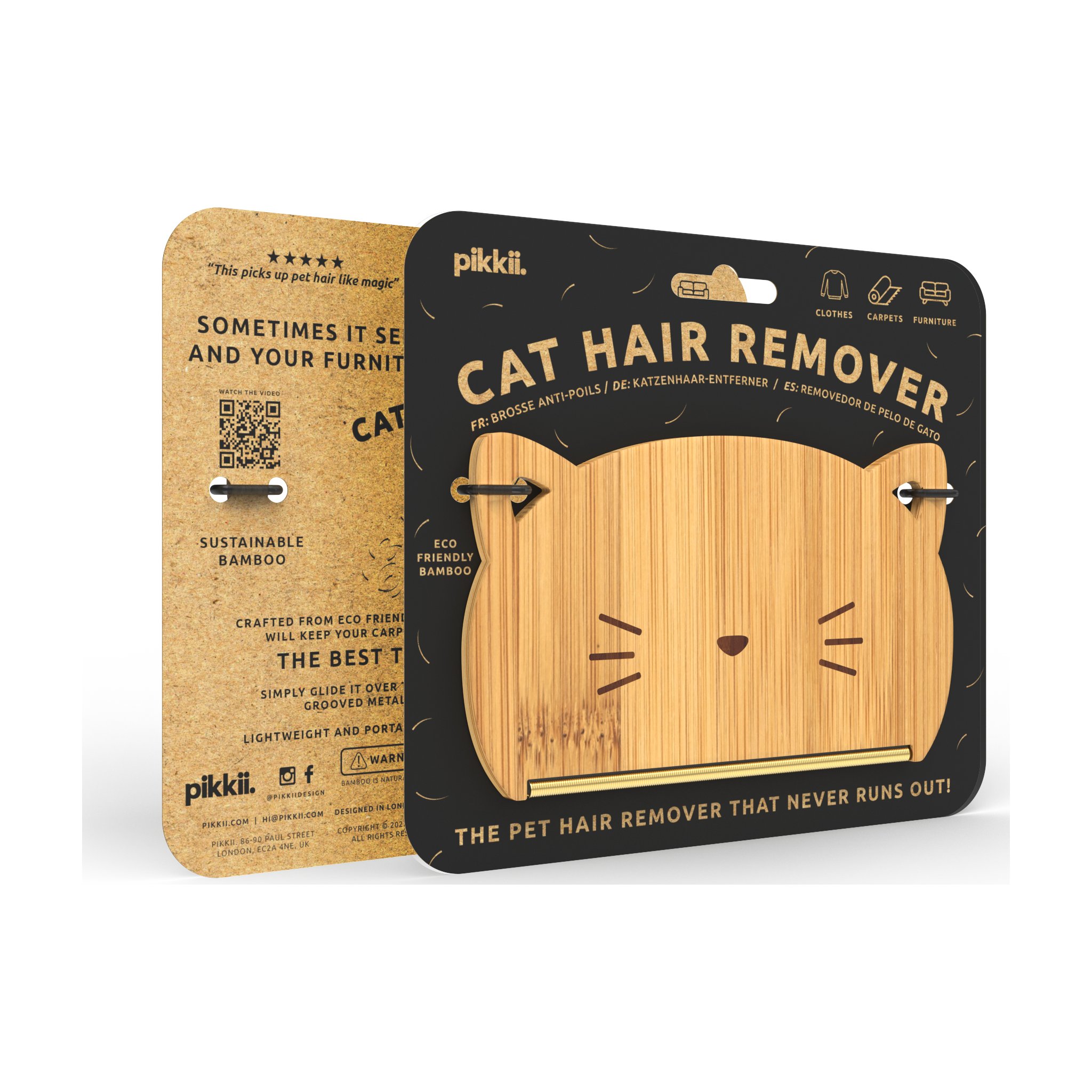 Cat Hair Remover – Wiederverwendbare Tierhaarbürste aus Bambus (Bild 2)
