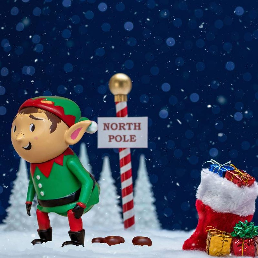 Kackender Weihnachtself