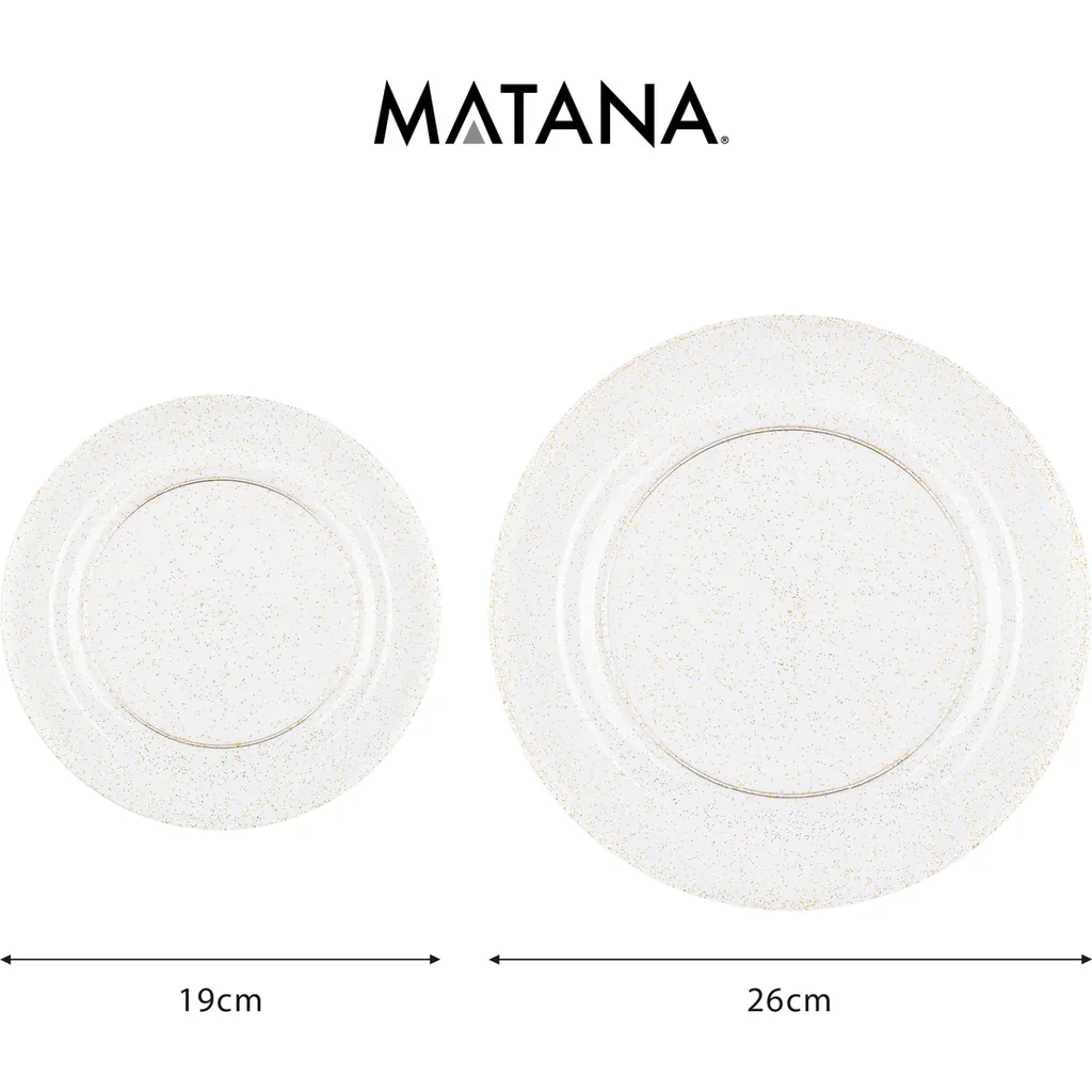 120 Wiederverwendbare Gold-Teller