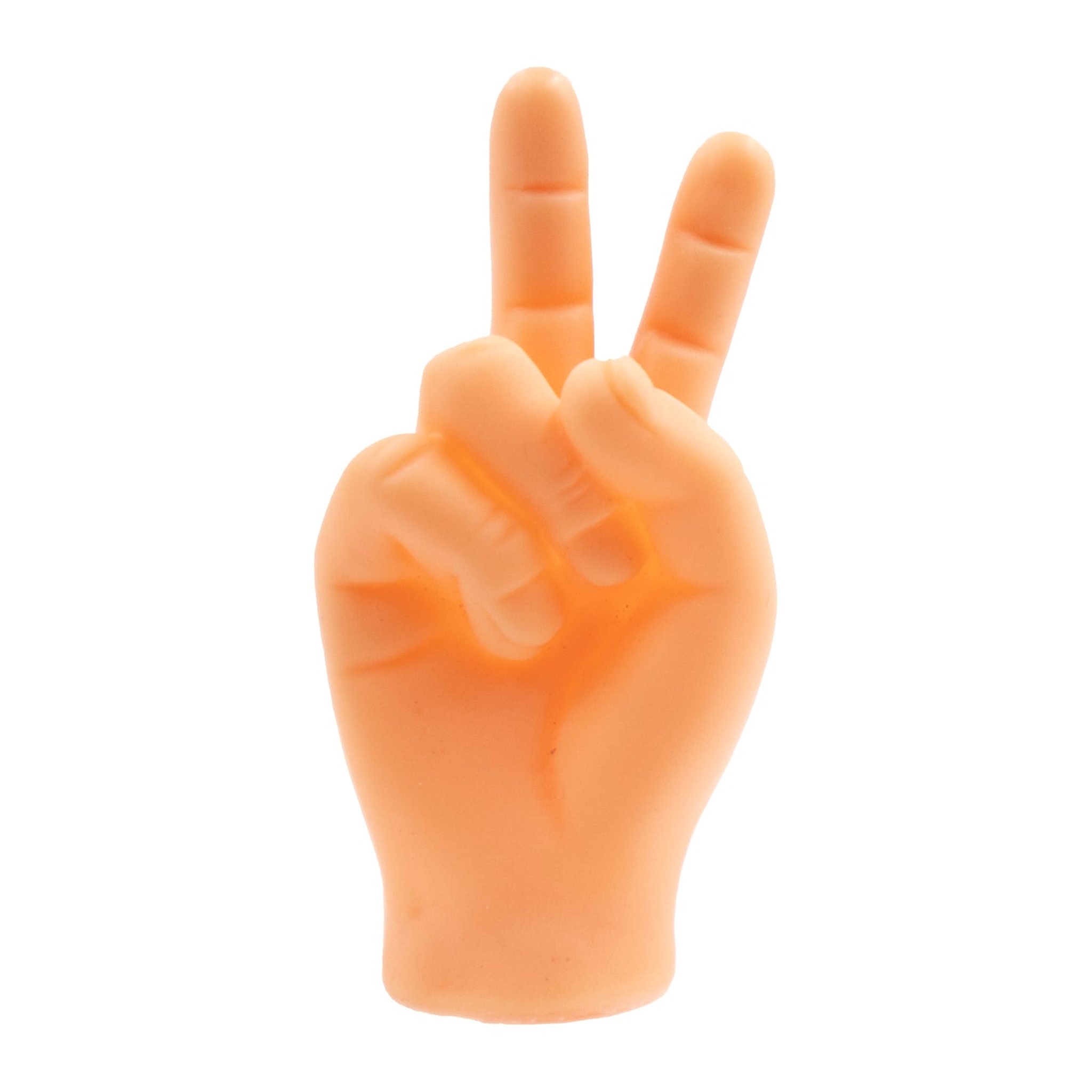 Tiny Hands Peace Sign Mini-Hand auf Finger gestreckt