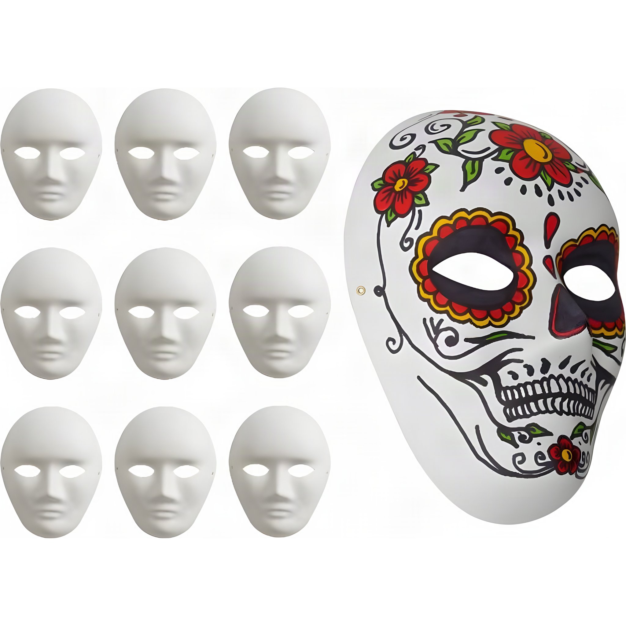 10 Masques blancs