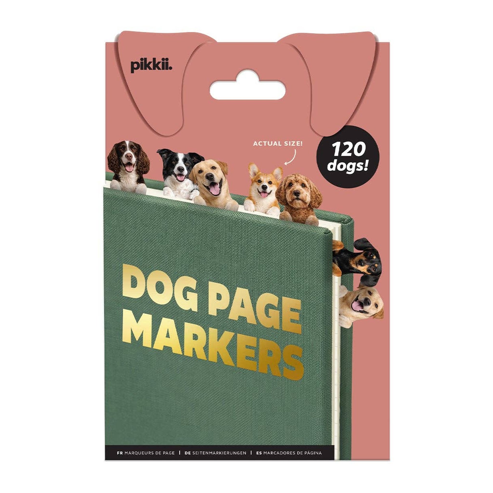 Haftmarker mit Hundemotiven von Pikkii in der Verpackung, 120 Hunde