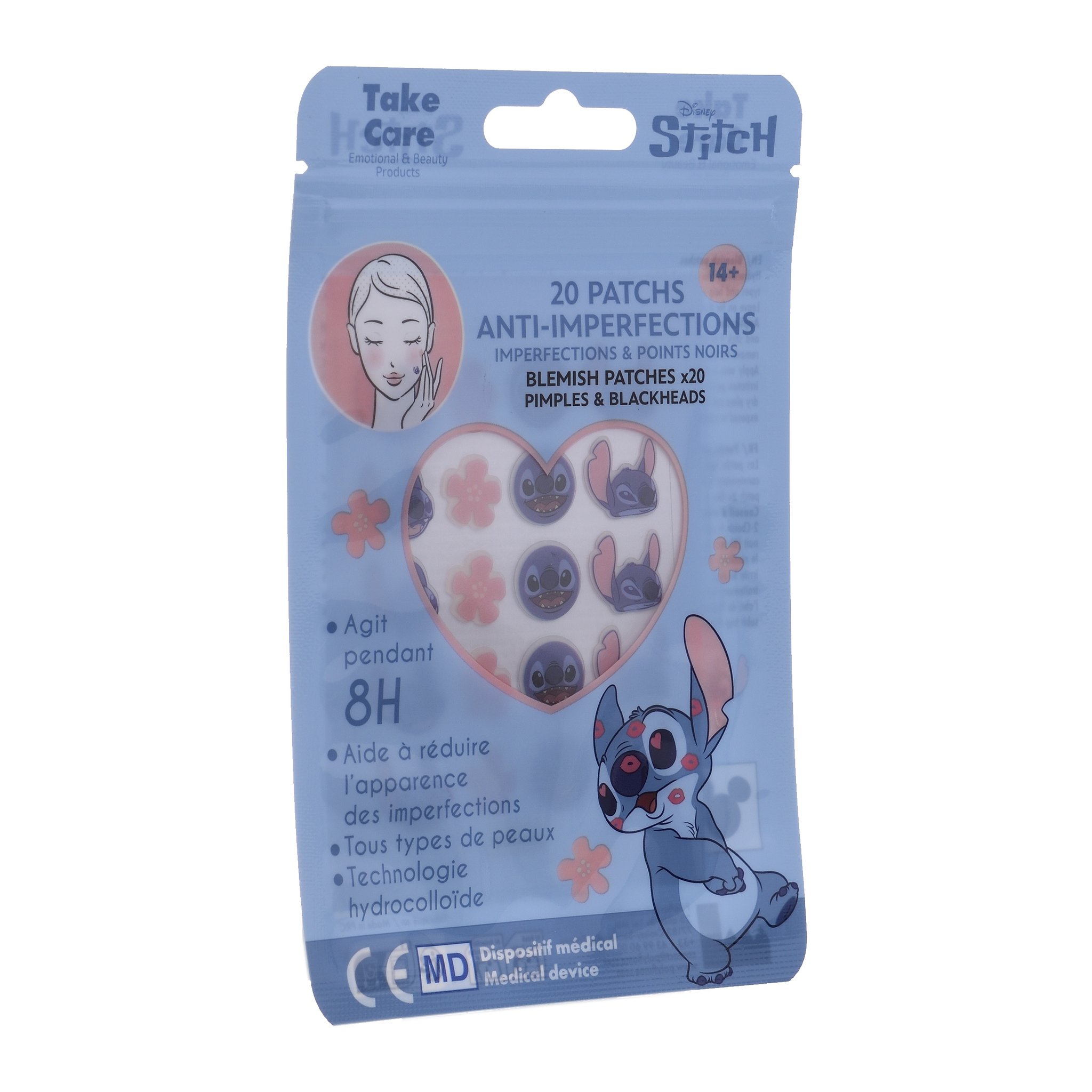 Stitch blemish patches packaging seen at an angle