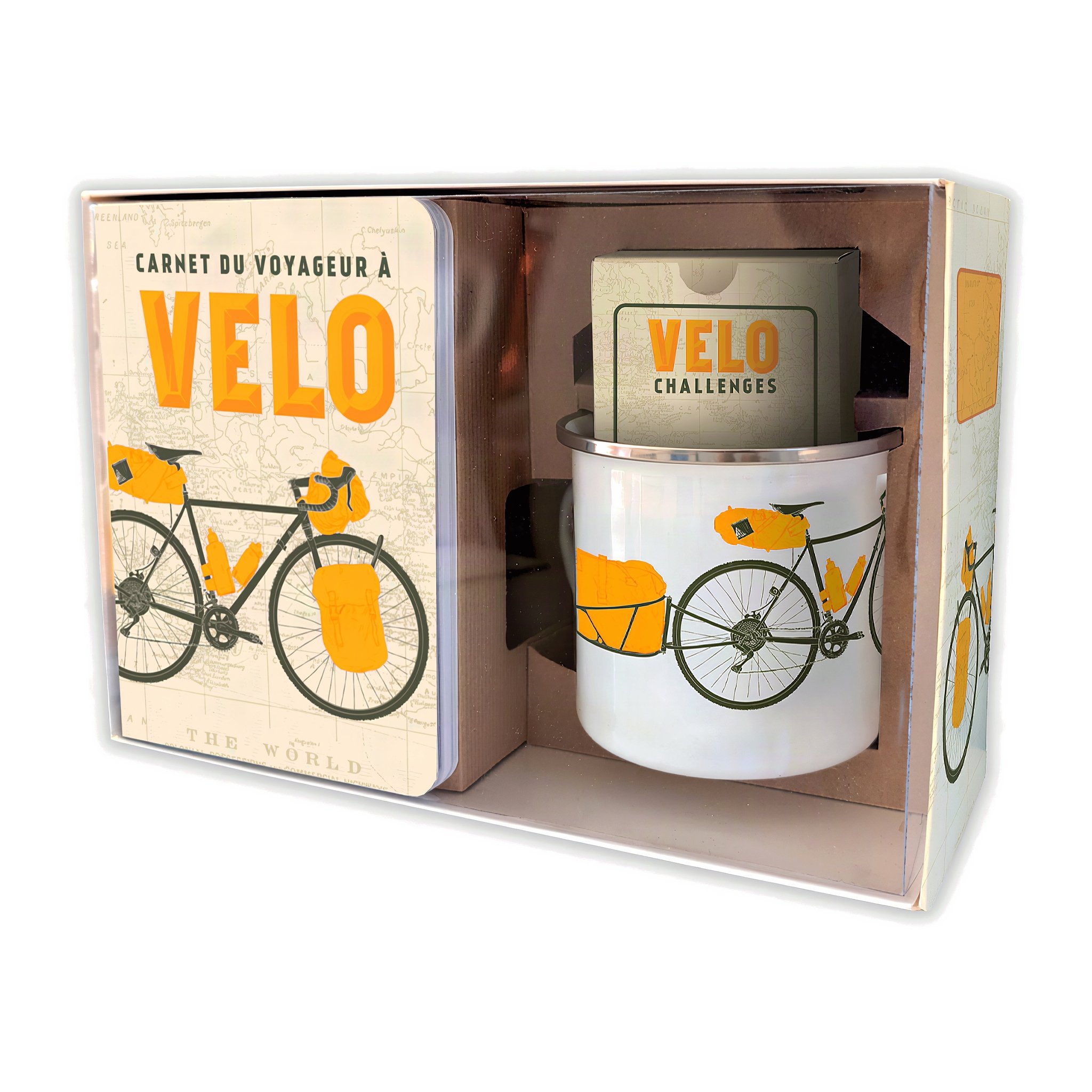 Set regalo per ciclisti nella confezione con finestra