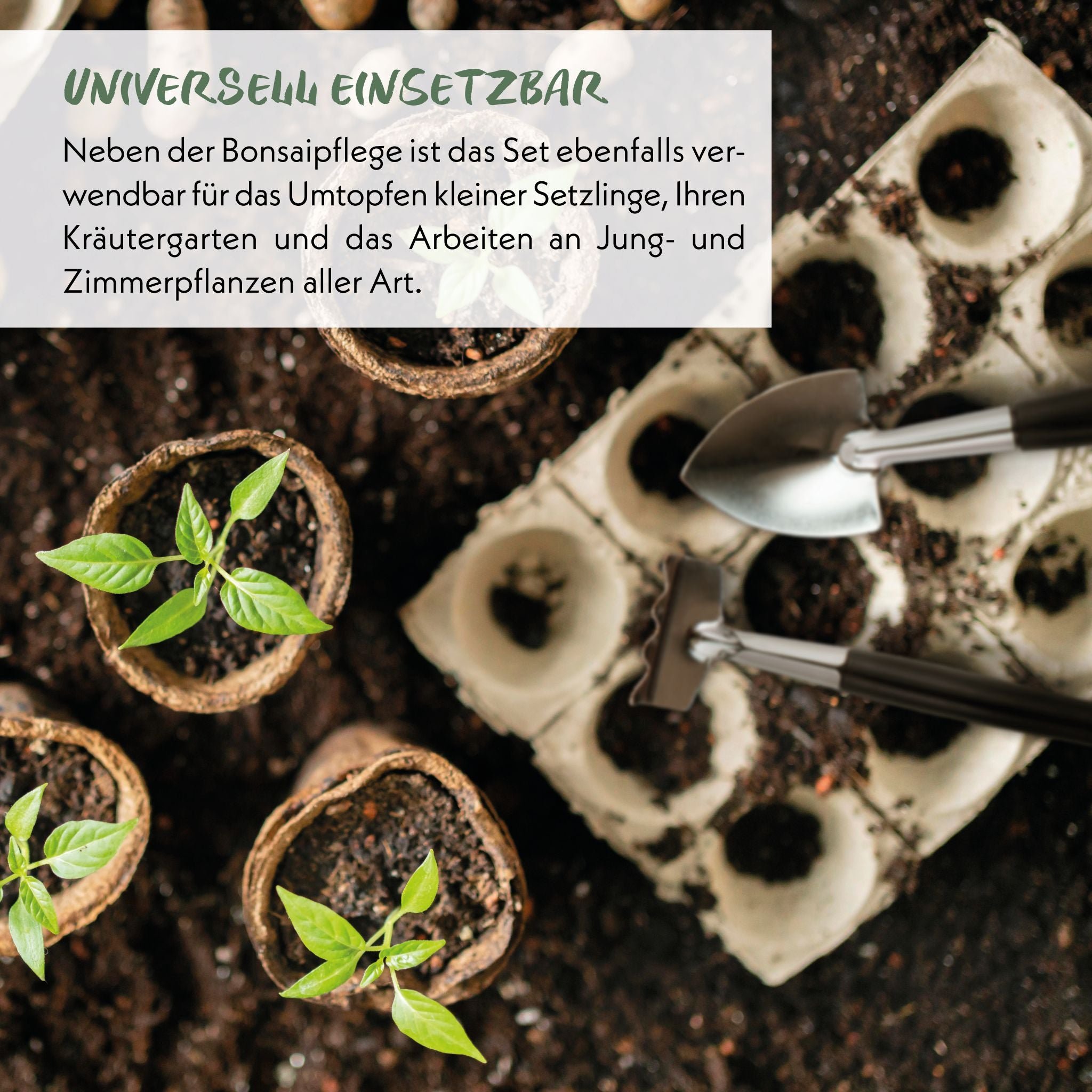 Bonsai Werkzeug-Set universell einsetzbar für Sämlinge und Zimmerpflanzen