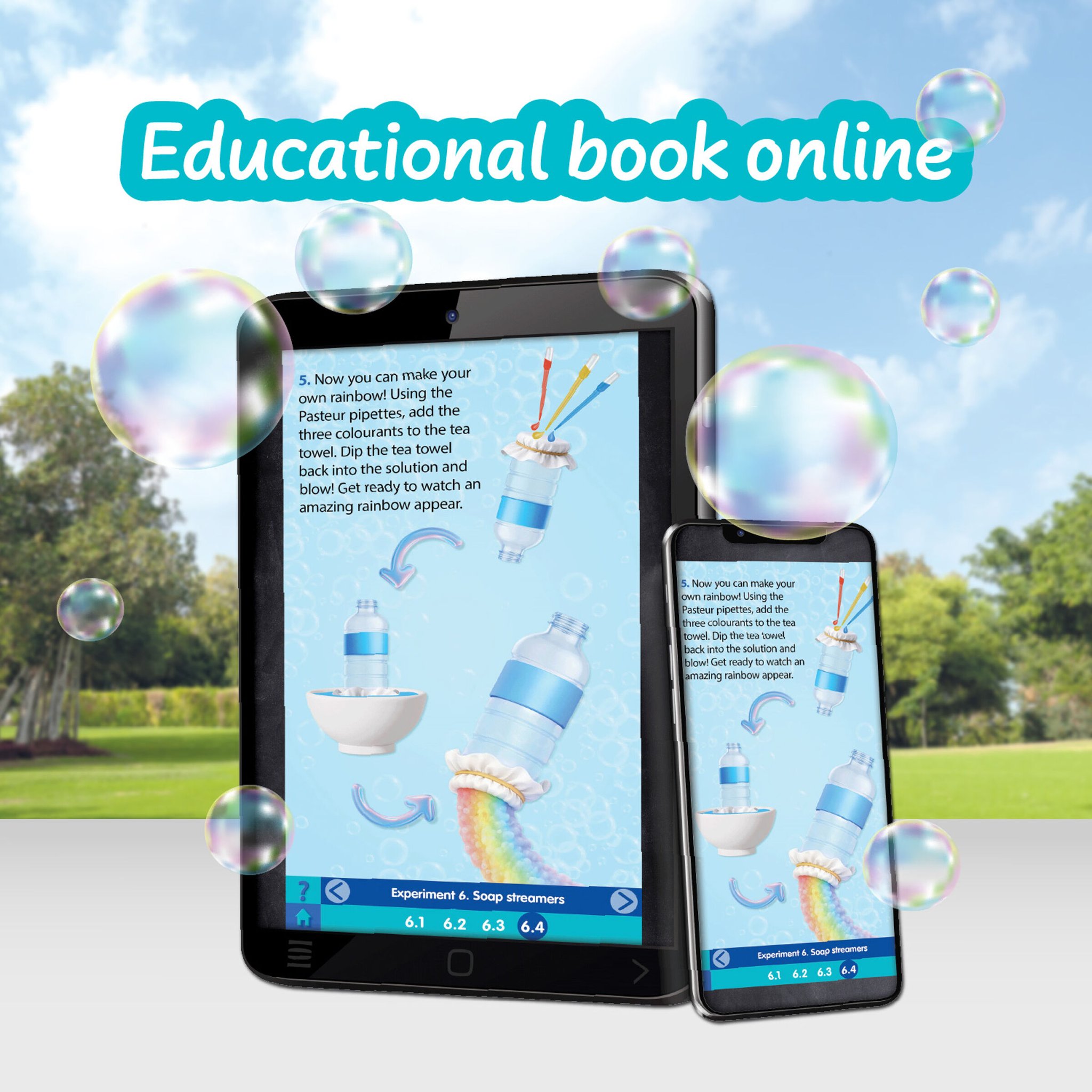 Colourful soap bubble activities