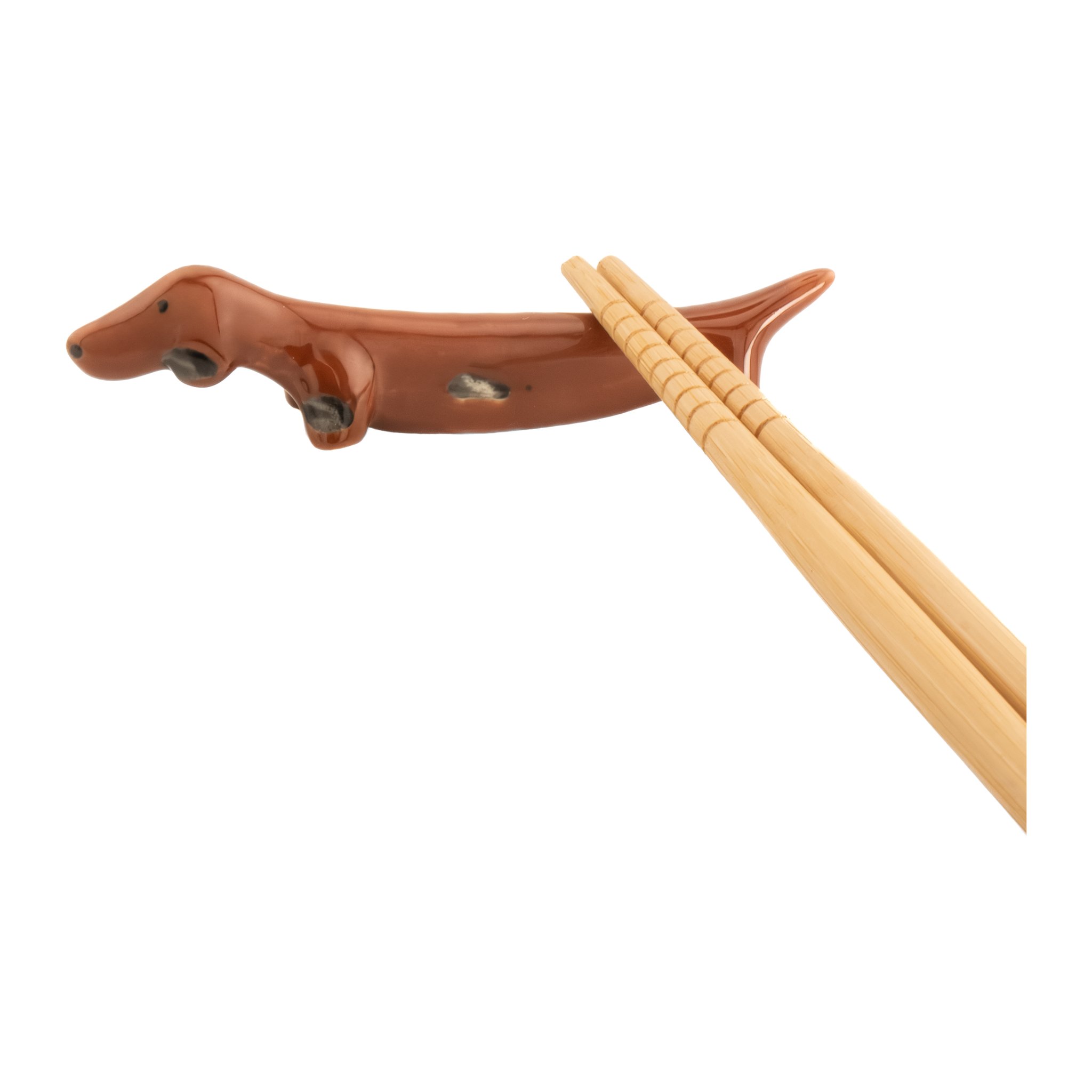Dackel Essstäbchen-Ablage 2er-Set – mit Essstäbchen
