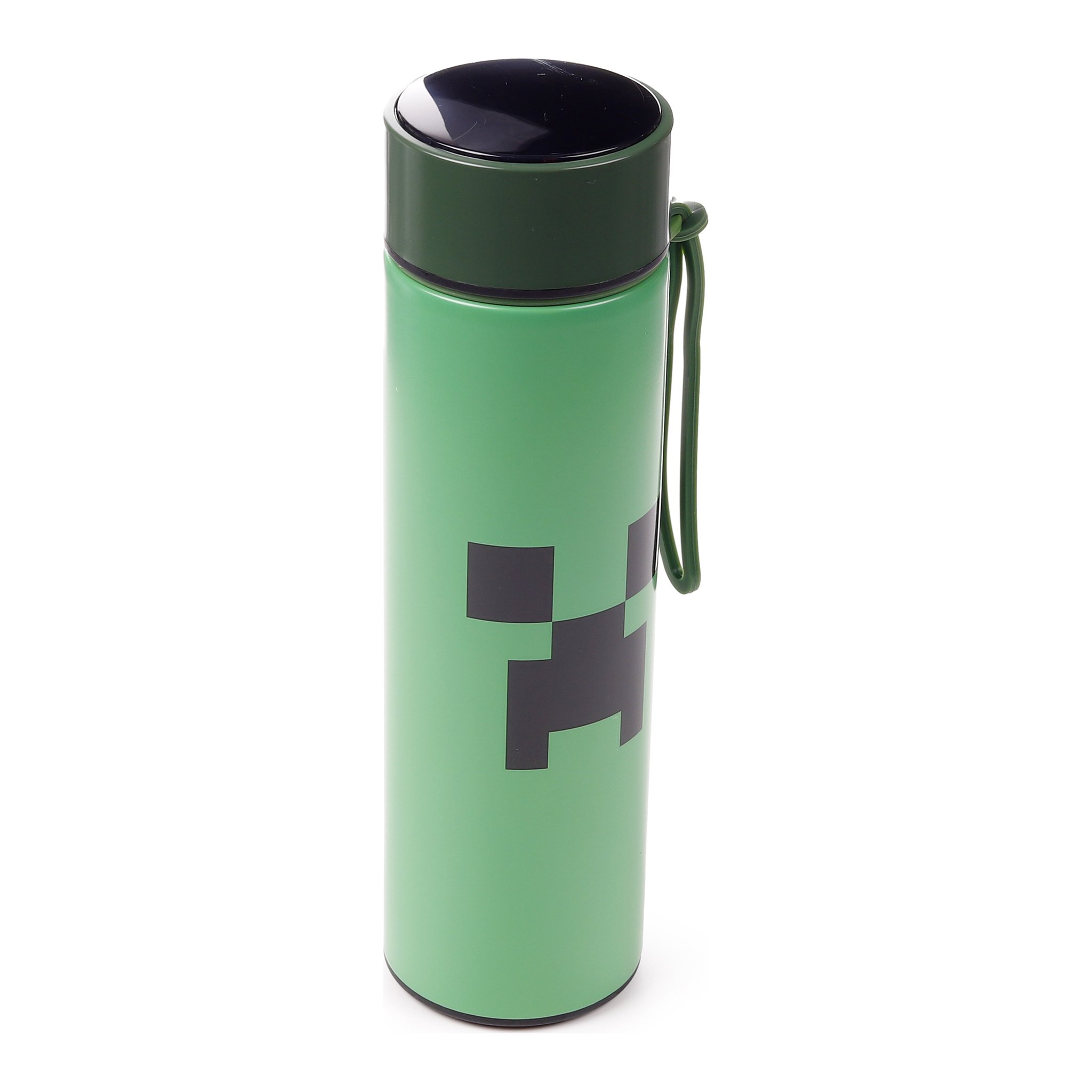 Bouteille Minecraft de profil avec le visage du creeper