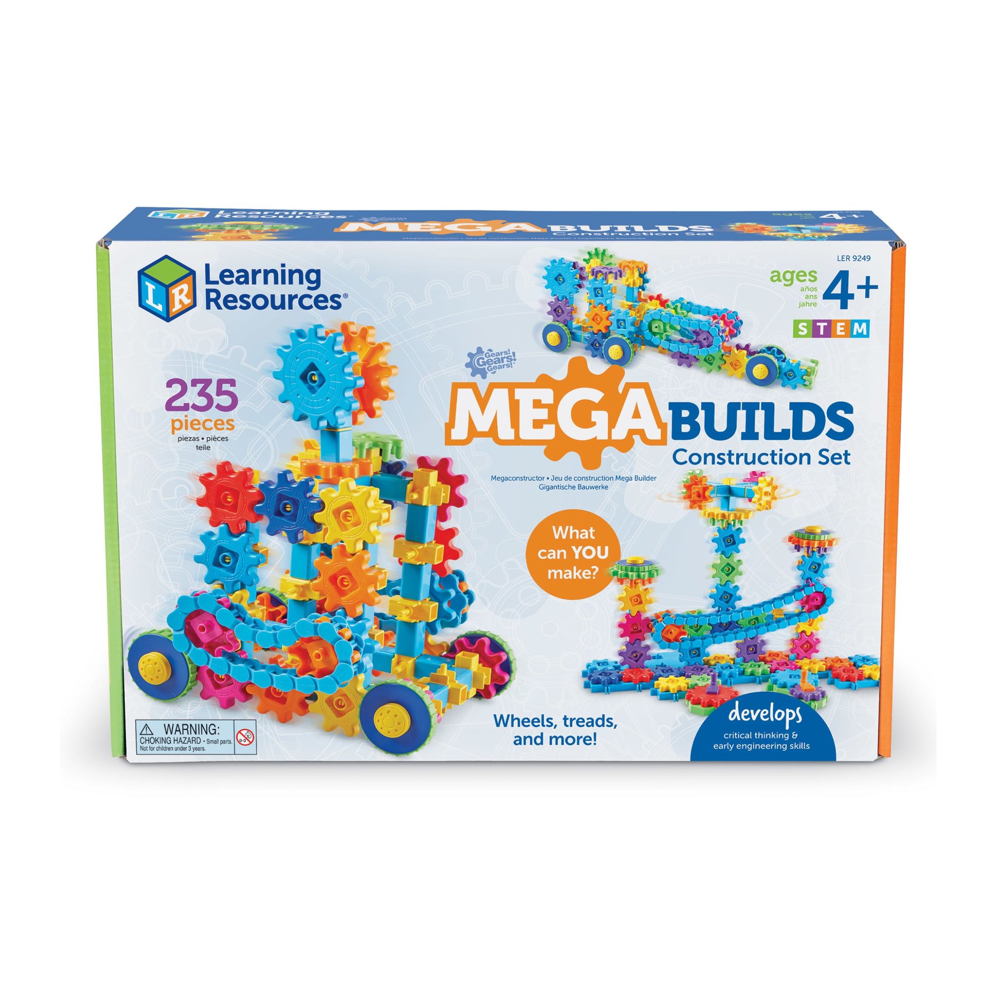 Verpackung Mega Builds Construction Set von Learning Resources mit 235 Teilen ab 4 Jahren