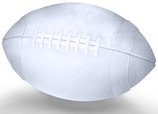 Eiswürfelform Football