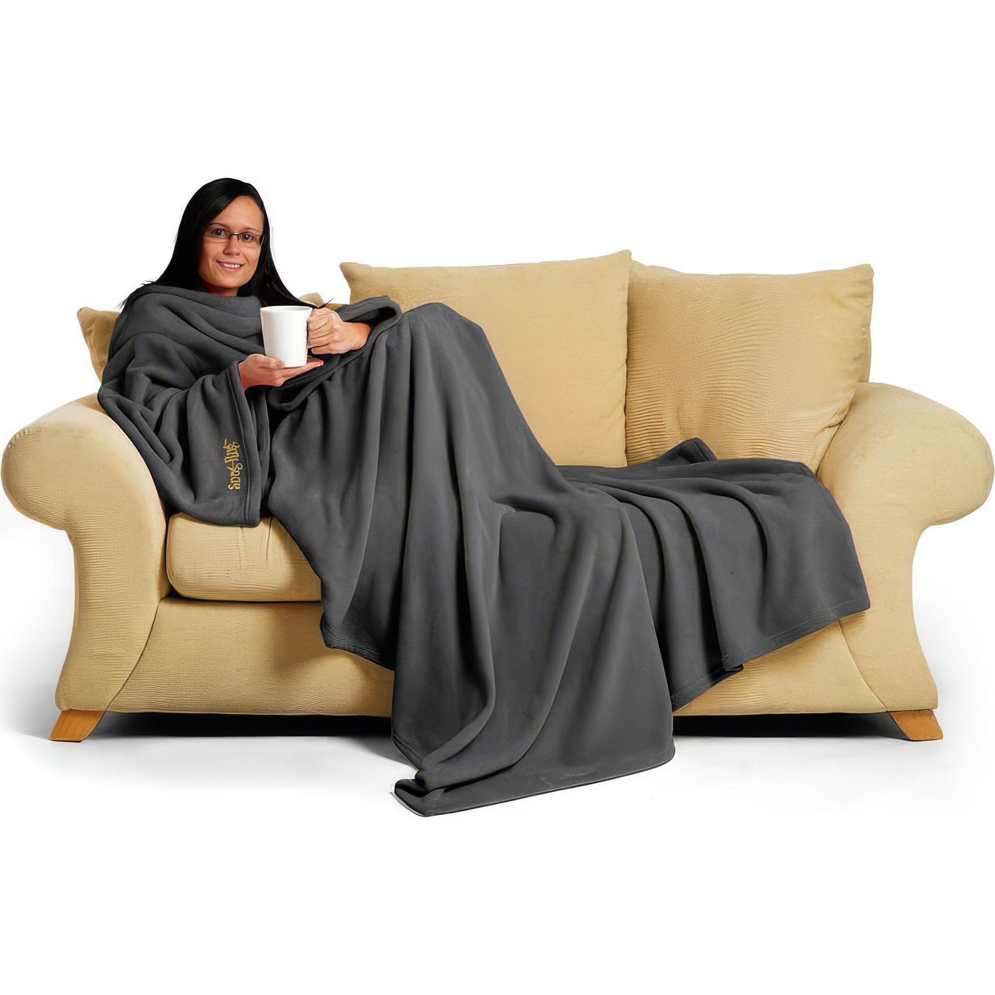 Kuschelndecke mit Ärmel Grau Snug Rug