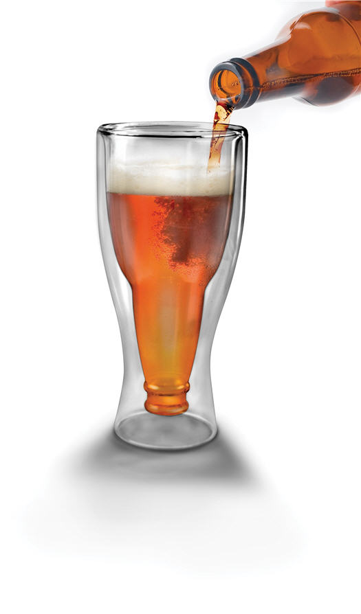 Fred and Friends Hopsidedown Bier Glas